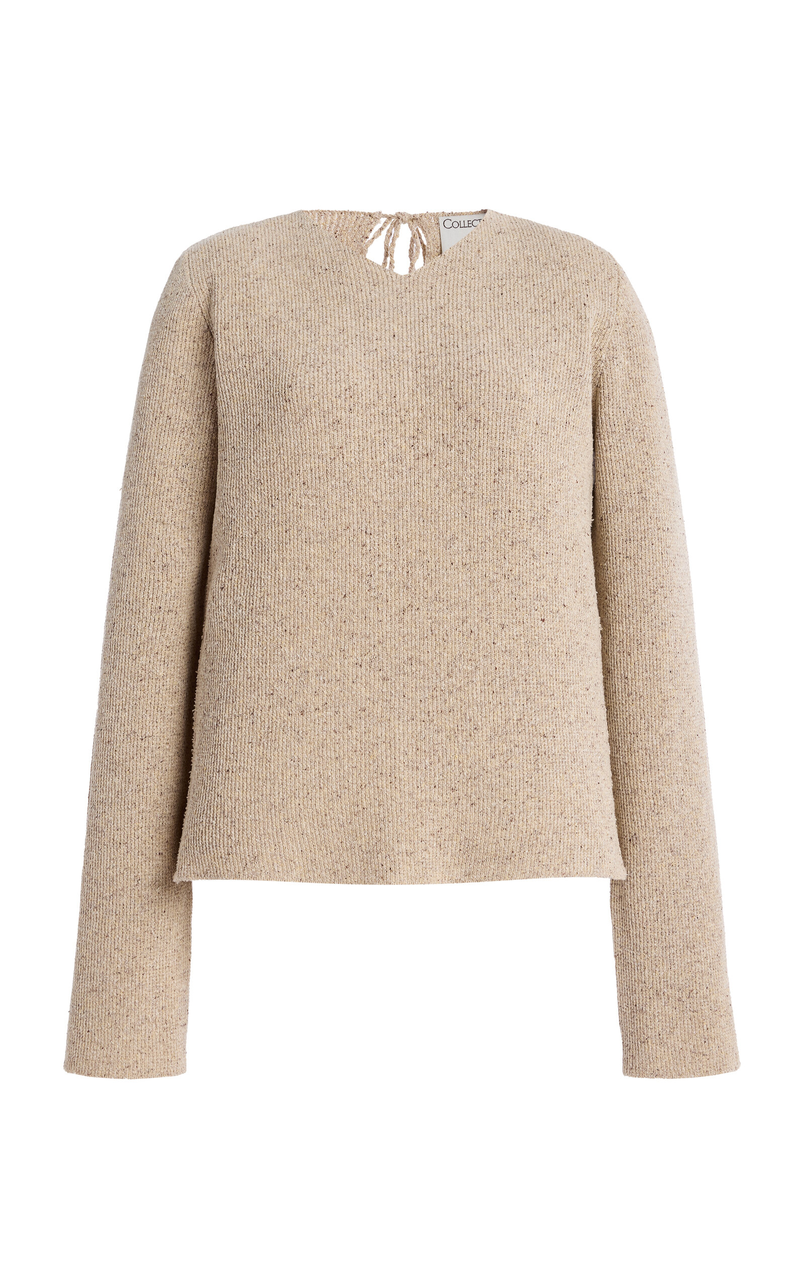 Calvin Klein Collection Kylie V-neck Silk Sweater In Neutral