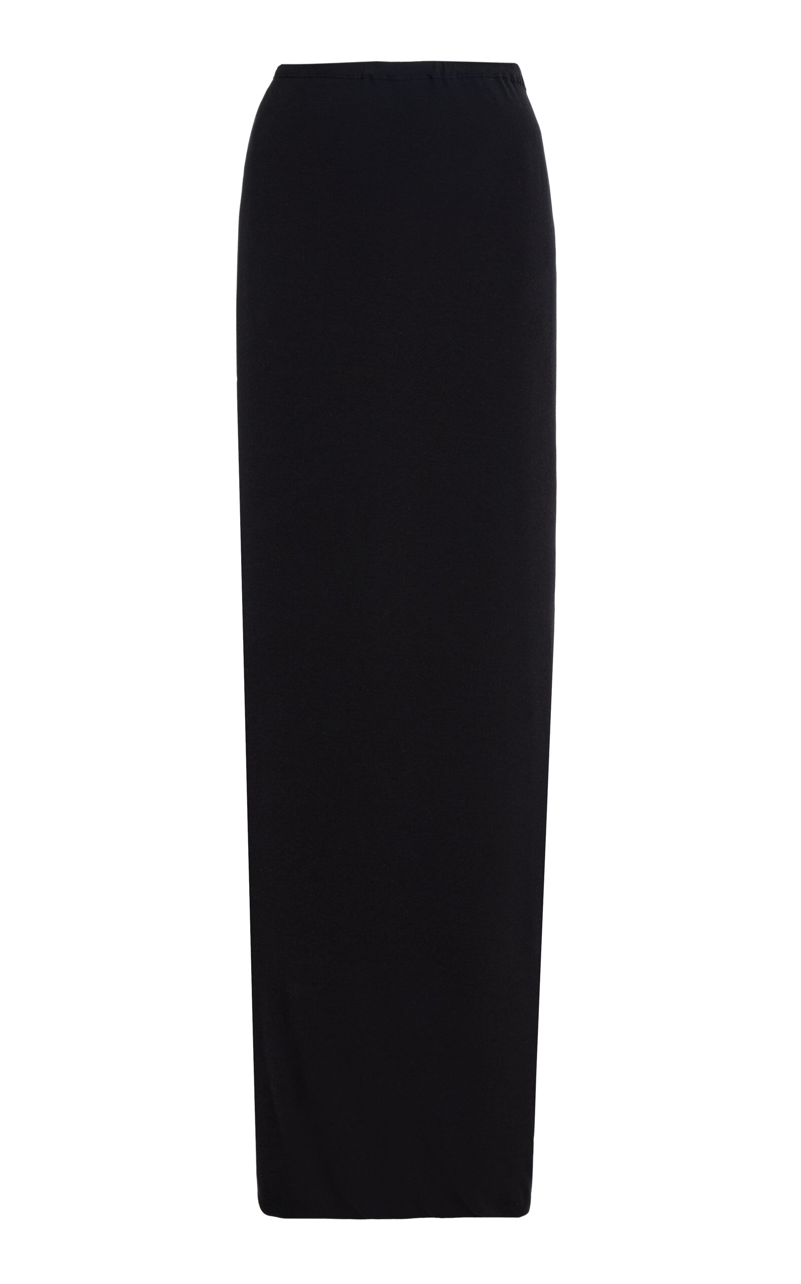 Calvin Klein Collection Alysse Drawstring Cotton-blend Maxi Skirt In Black