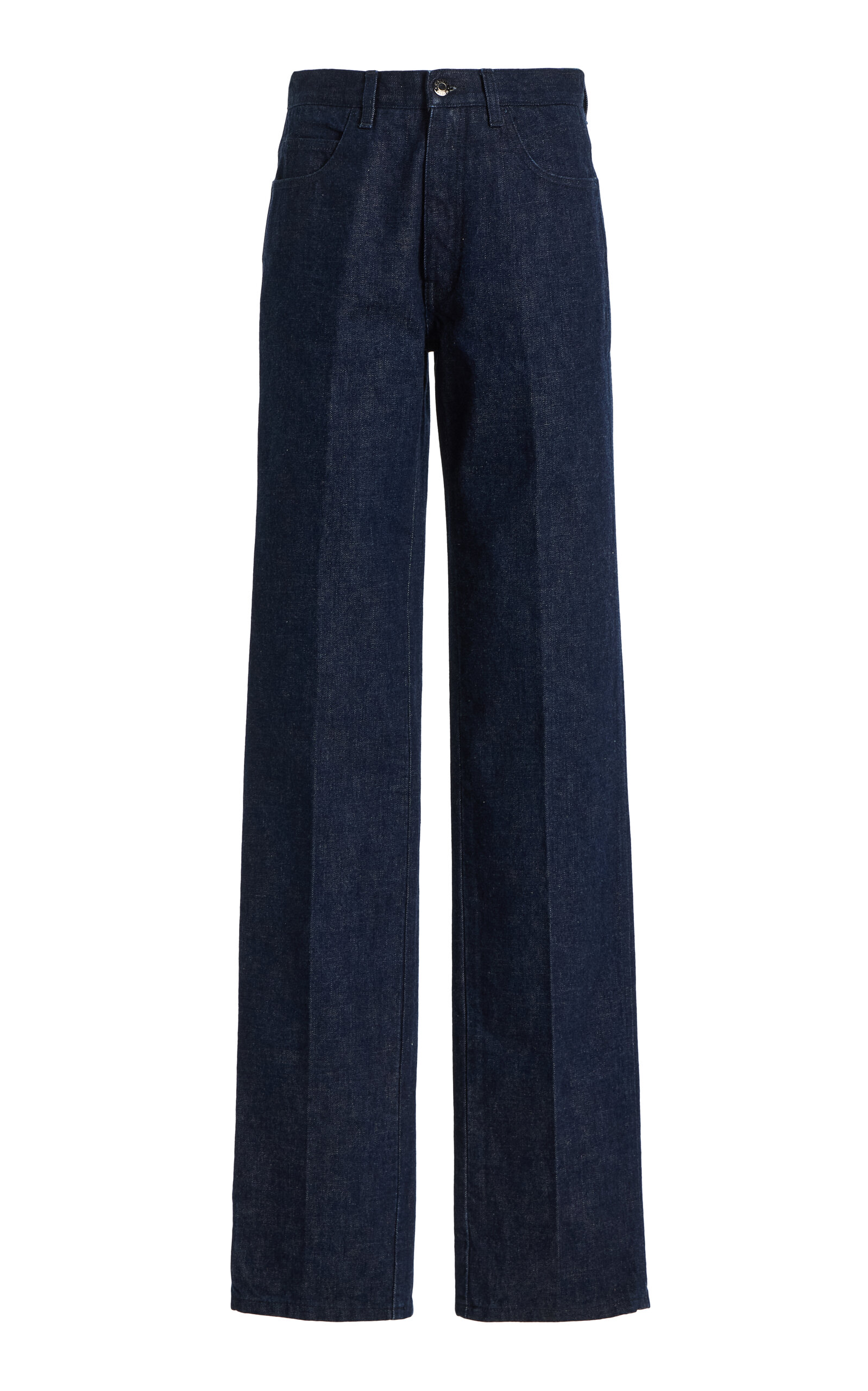 Calvin Klein Collection Relaxed Denim Straight-Leg Jeans - Dark Wash