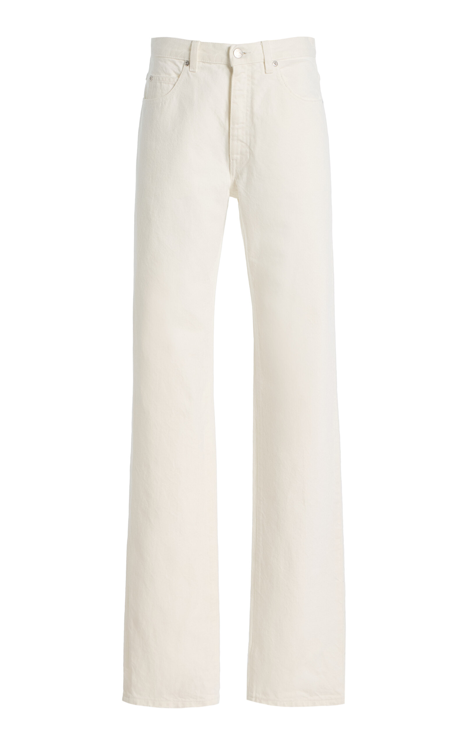 Calvin Klein Collection Relaxed Denim Straight-Leg Jeans - Ivory
