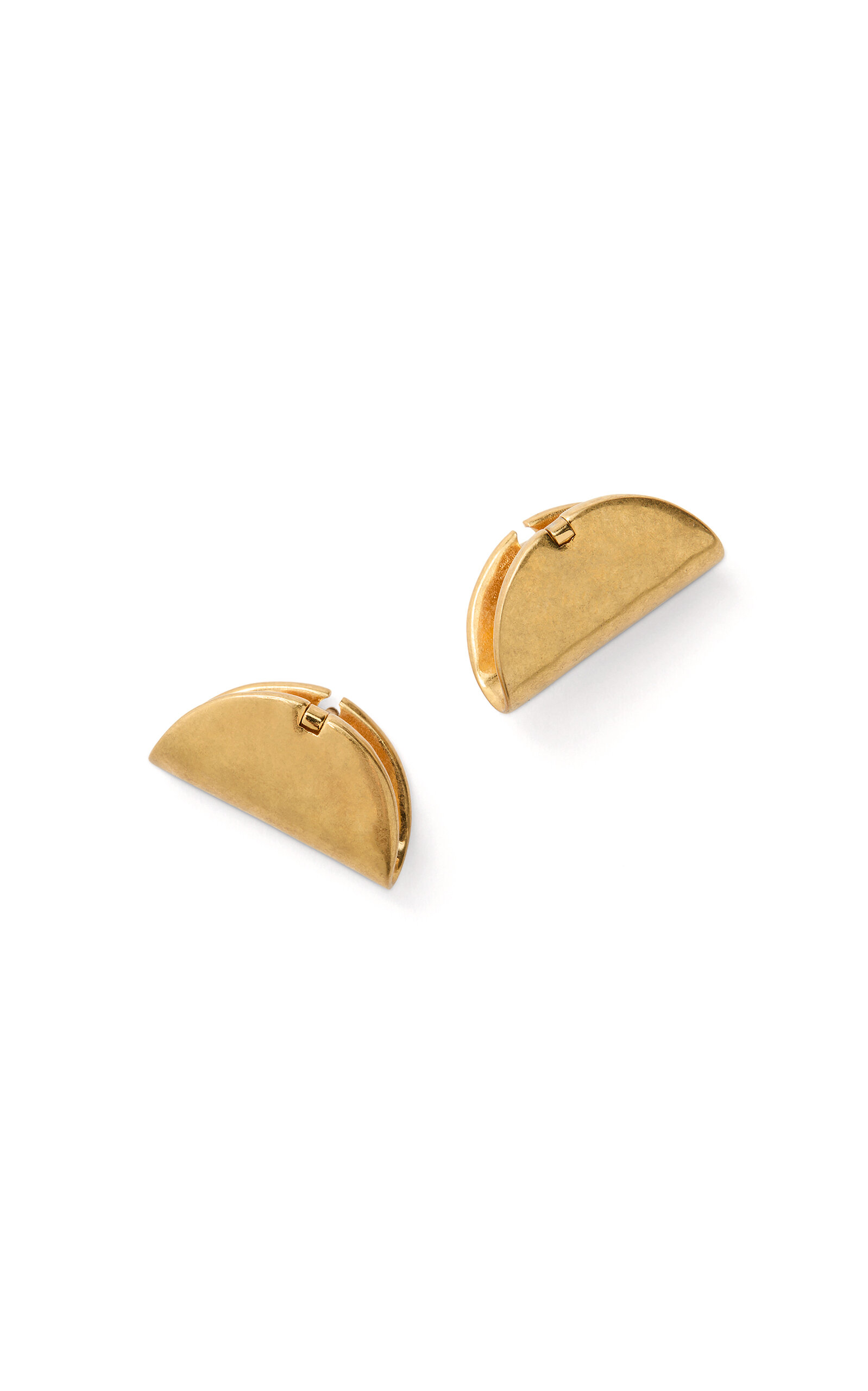 Calvin Klein Collection Taco Earrings Small In Gold