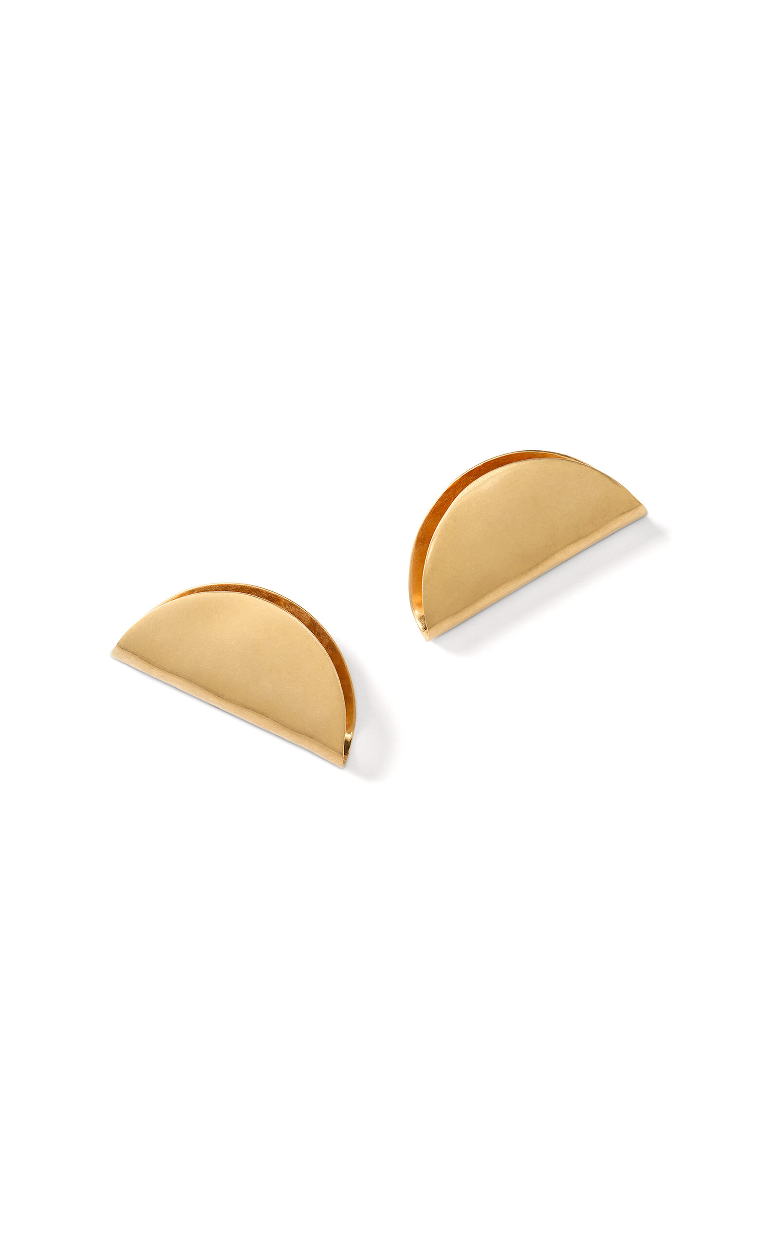 Calvin Klein Collection Taco Earrings Medium In Gold