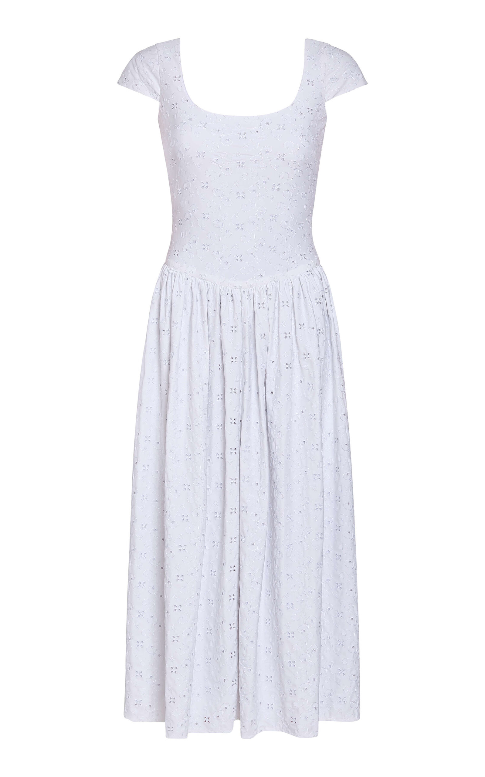 Markarian Cora Jersey Eyelet Midi Dress