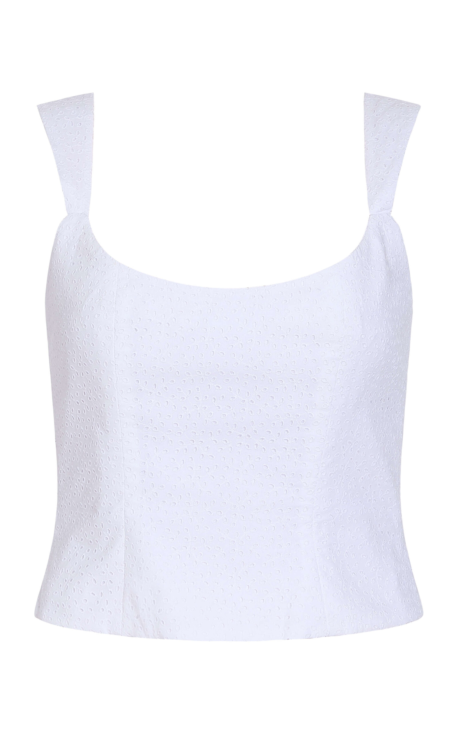 Markarian Maisie Cotton Eyelet Corset Top - White