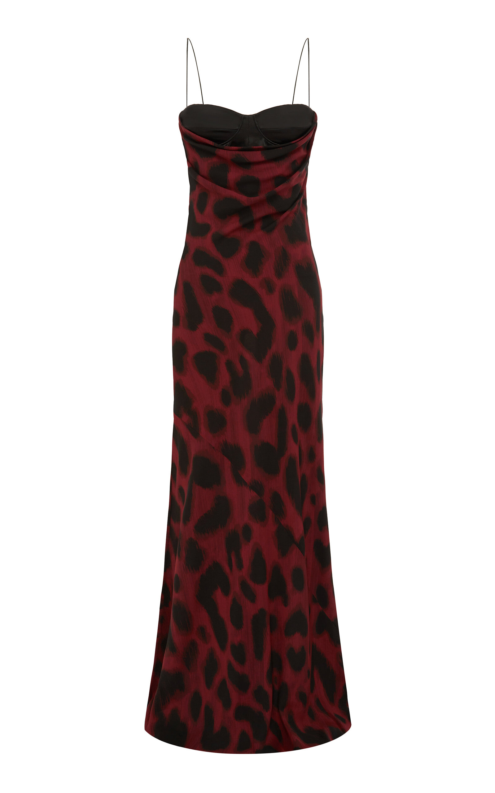 Alex Perry Printed Slik-georgette Gown In Red