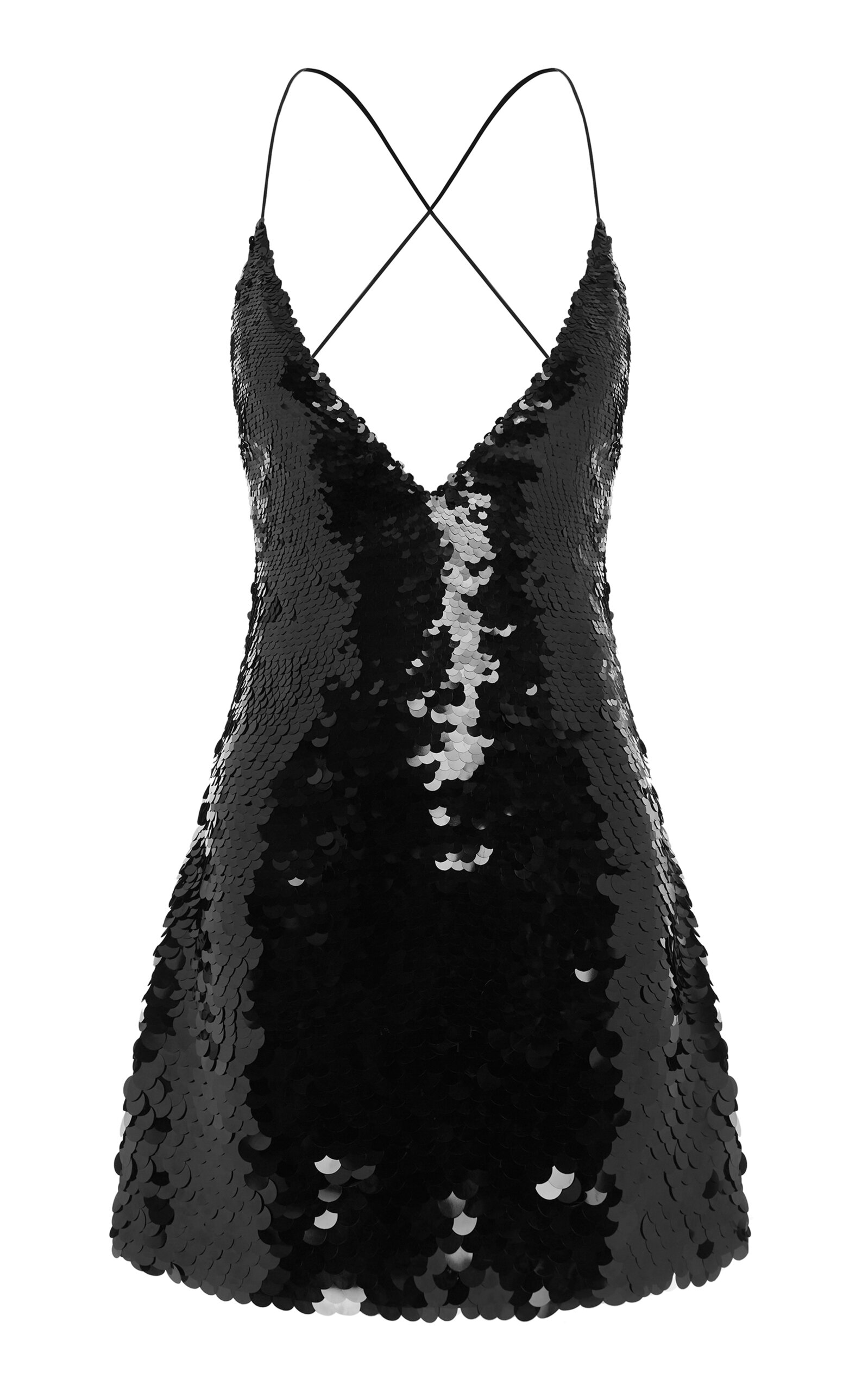 Alex Perry Sequined Mini Dress In Black