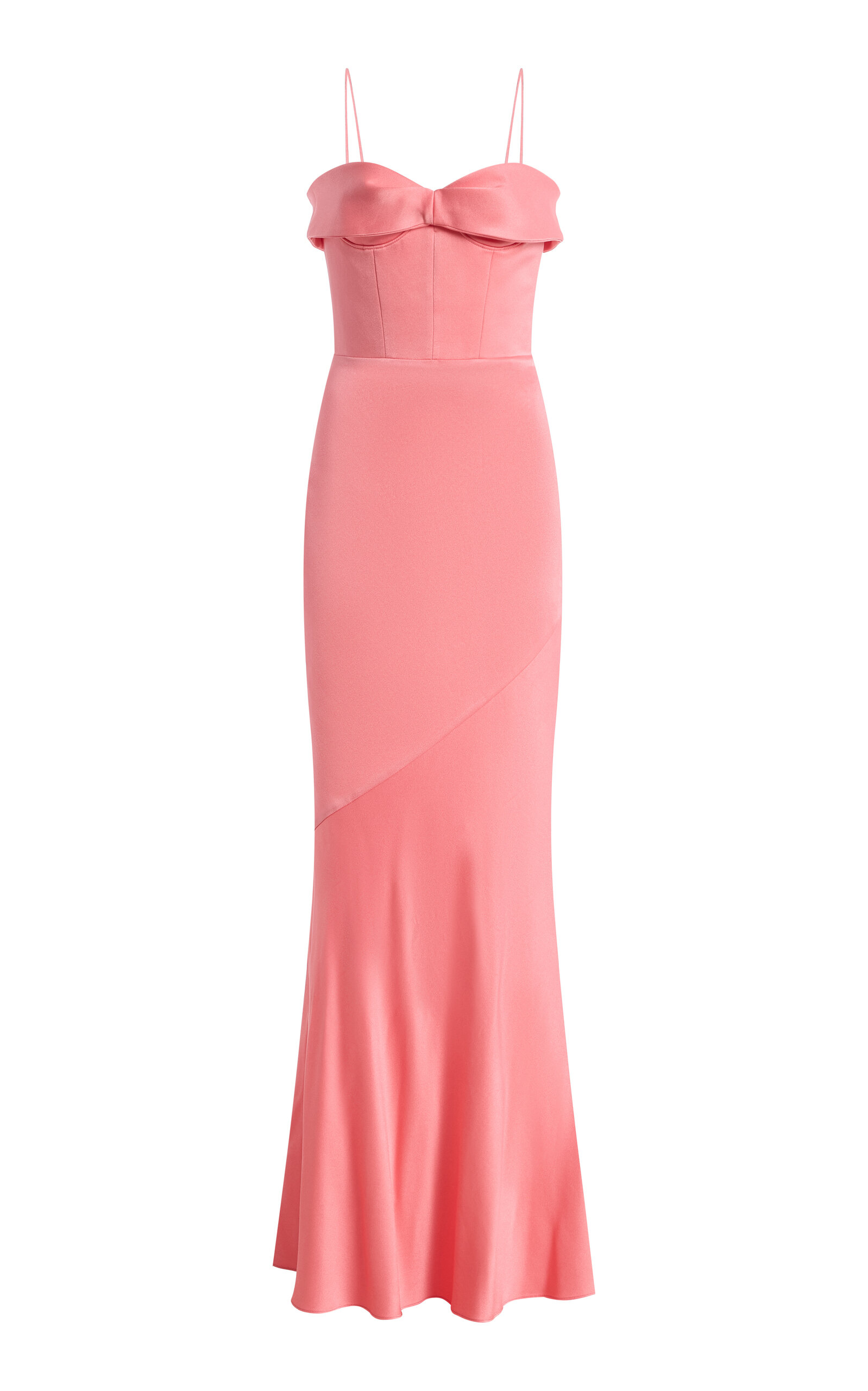 Alex Perry Draped Satin-crepe Gown In Pink