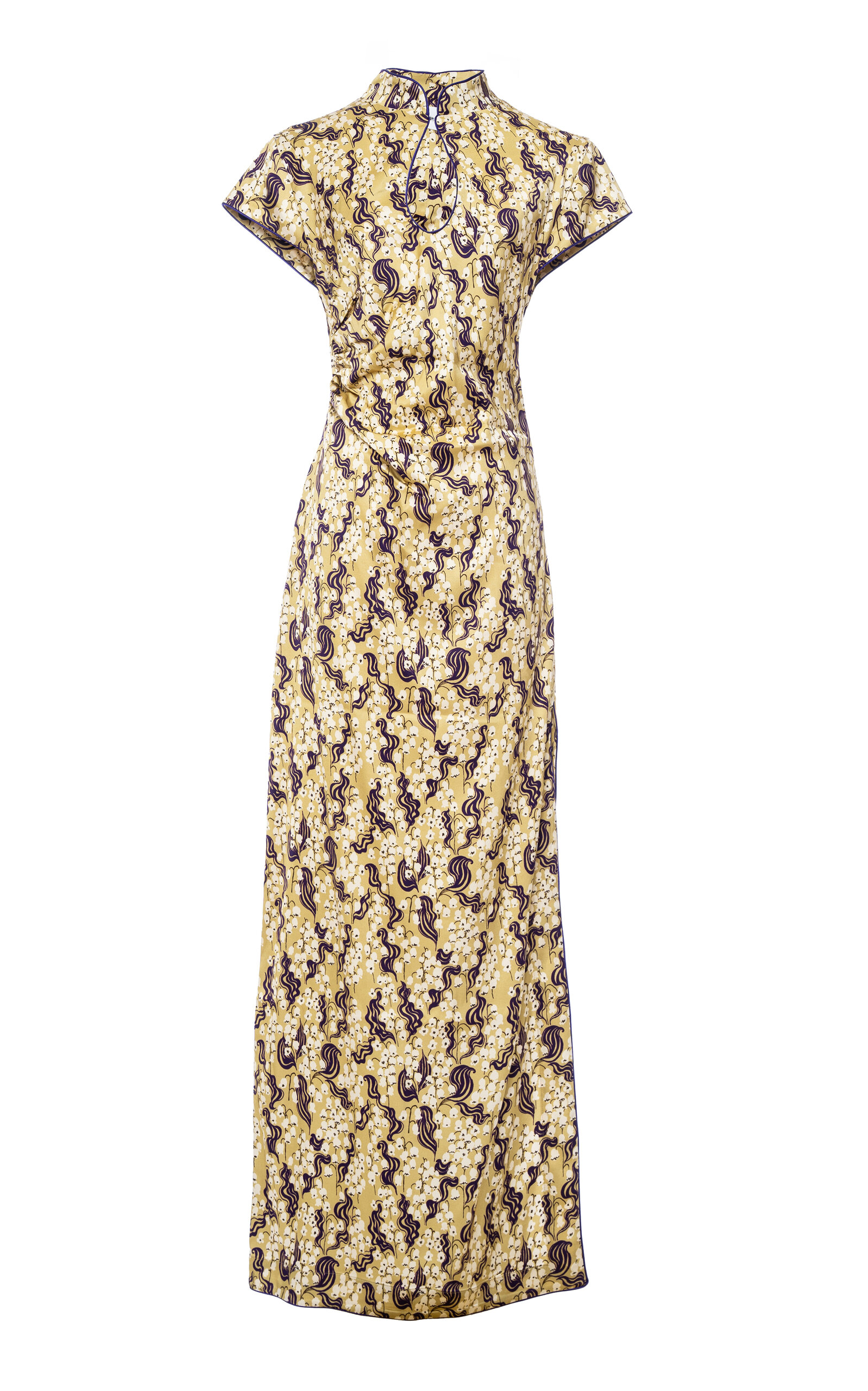 DES_PHEMMES Sequined Qipao Maxi Dress - Multi