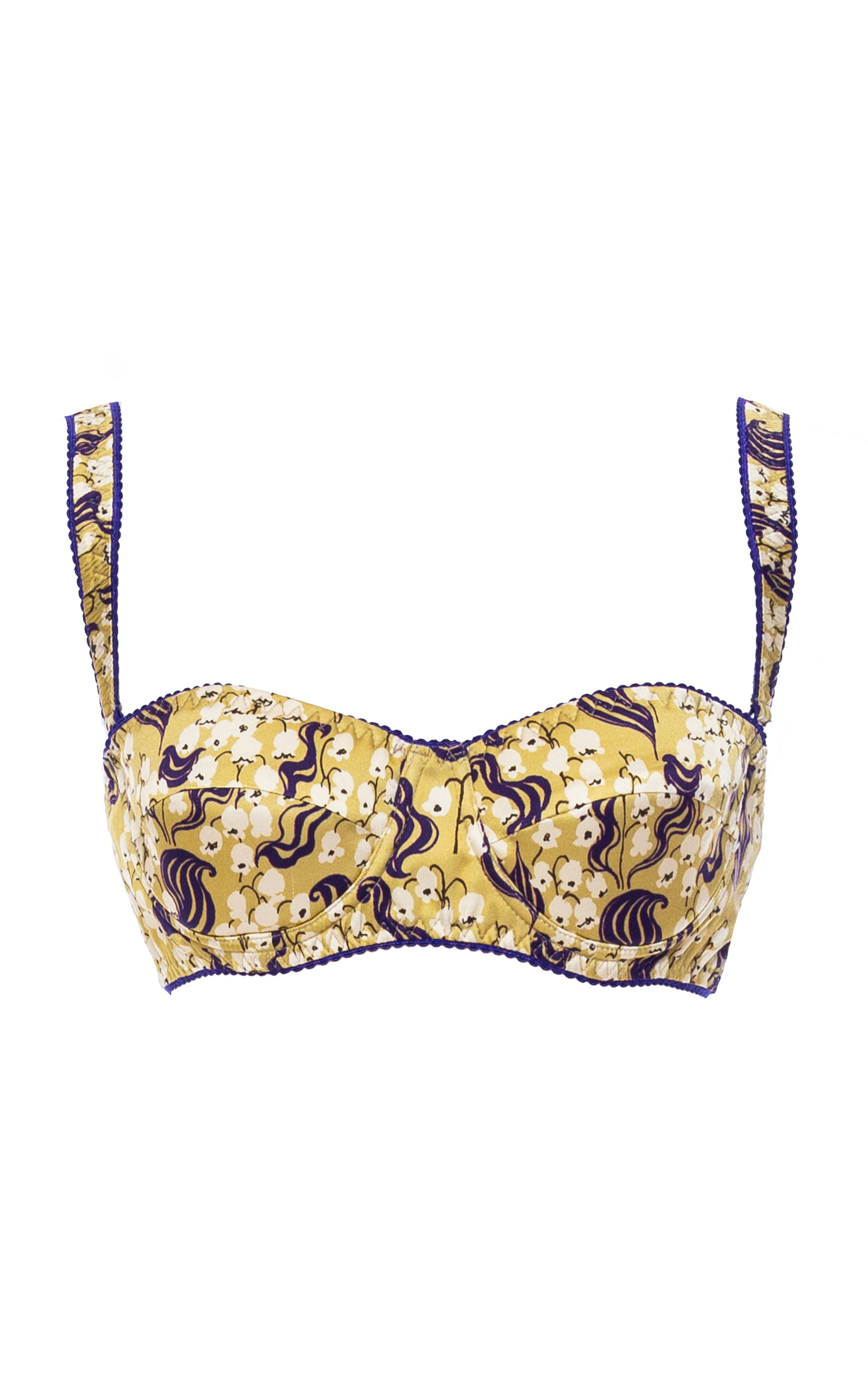 Des_phemmes Sequined Bralconette Bra In Yellow