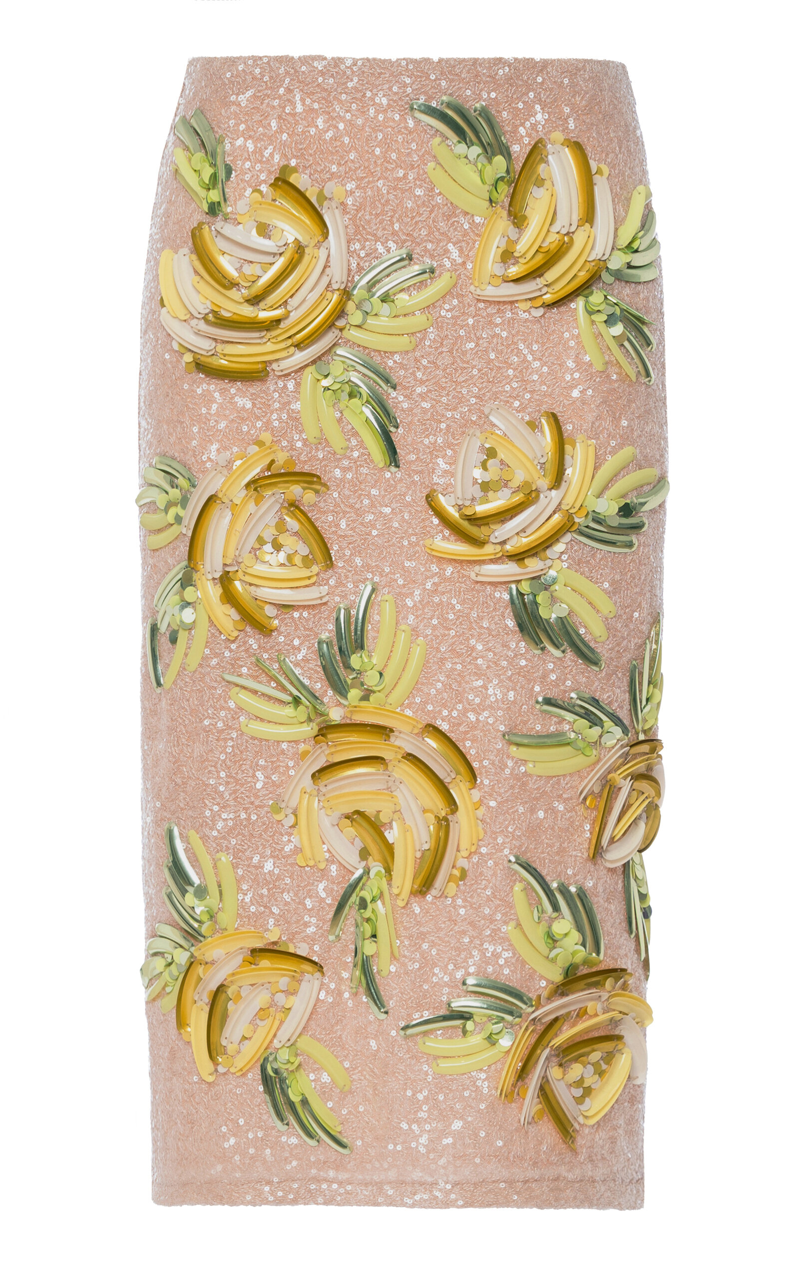 DES_PHEMMES Floral Sequined Midi Skirt