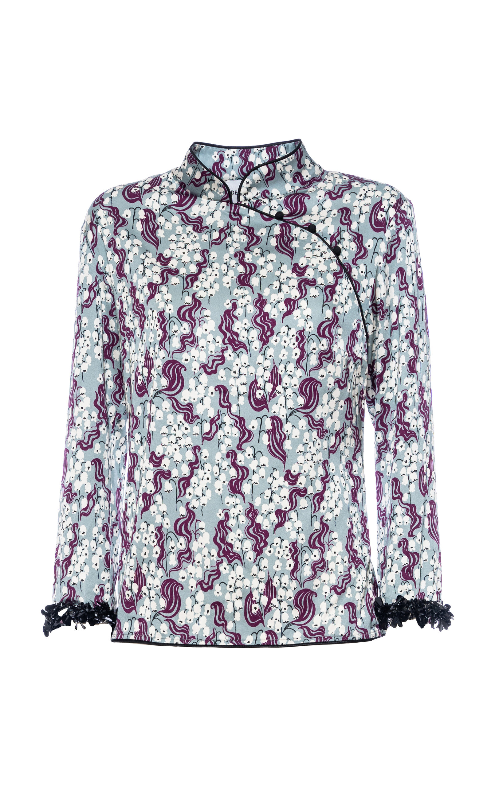 Des_phemmes Printed Qipao Top In Multi