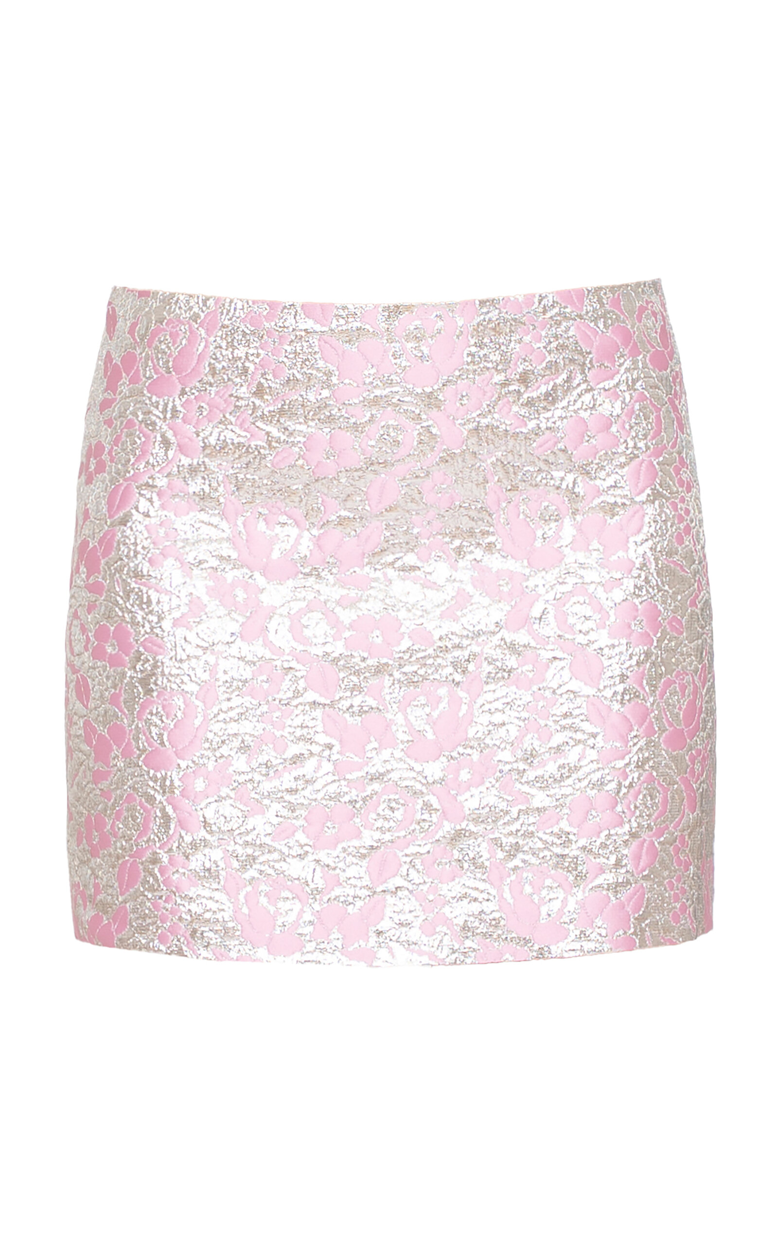 Des_phemmes Floral Jacquard Mini Skirt In Pink