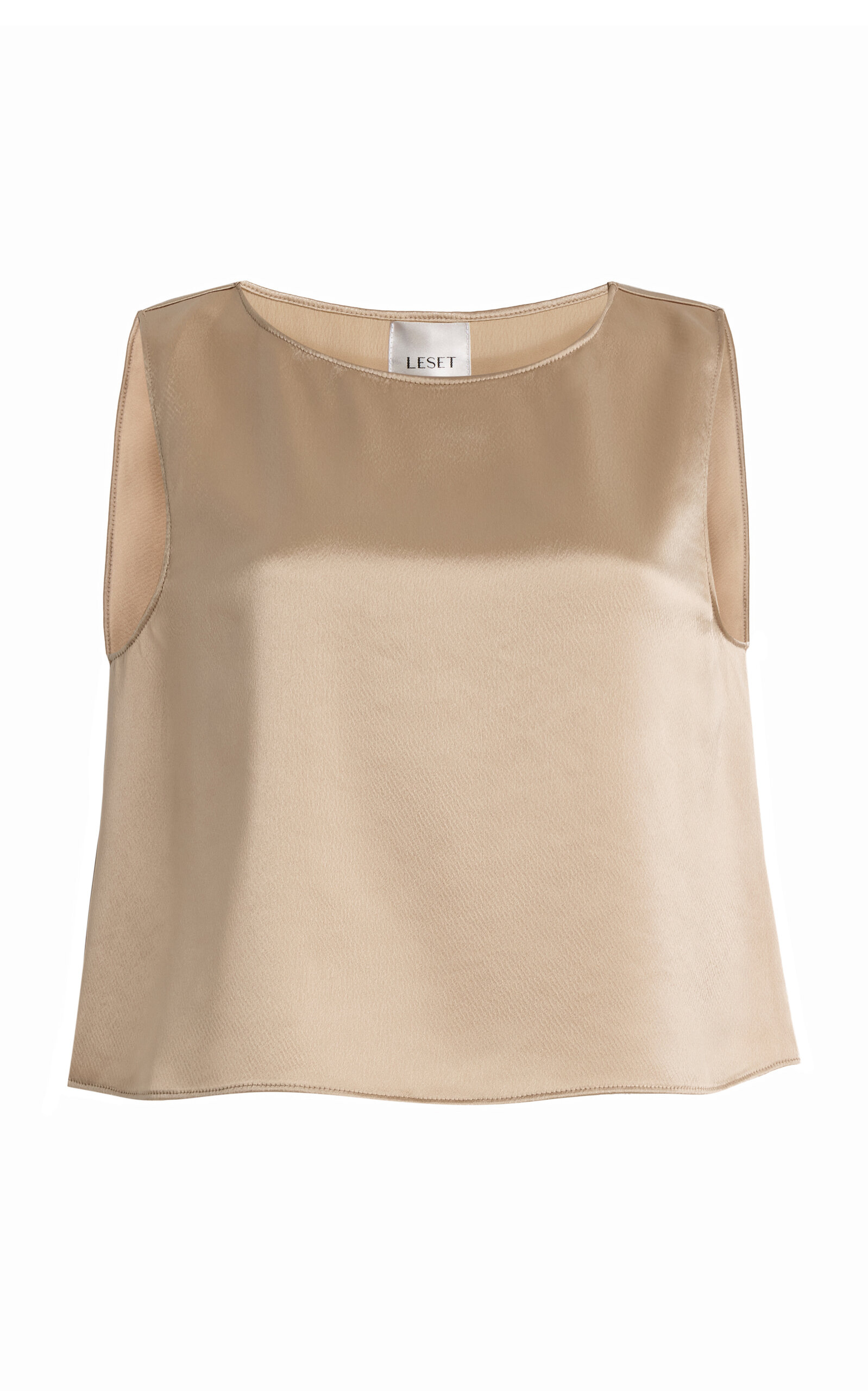 Leset Barb Satin Crop Top