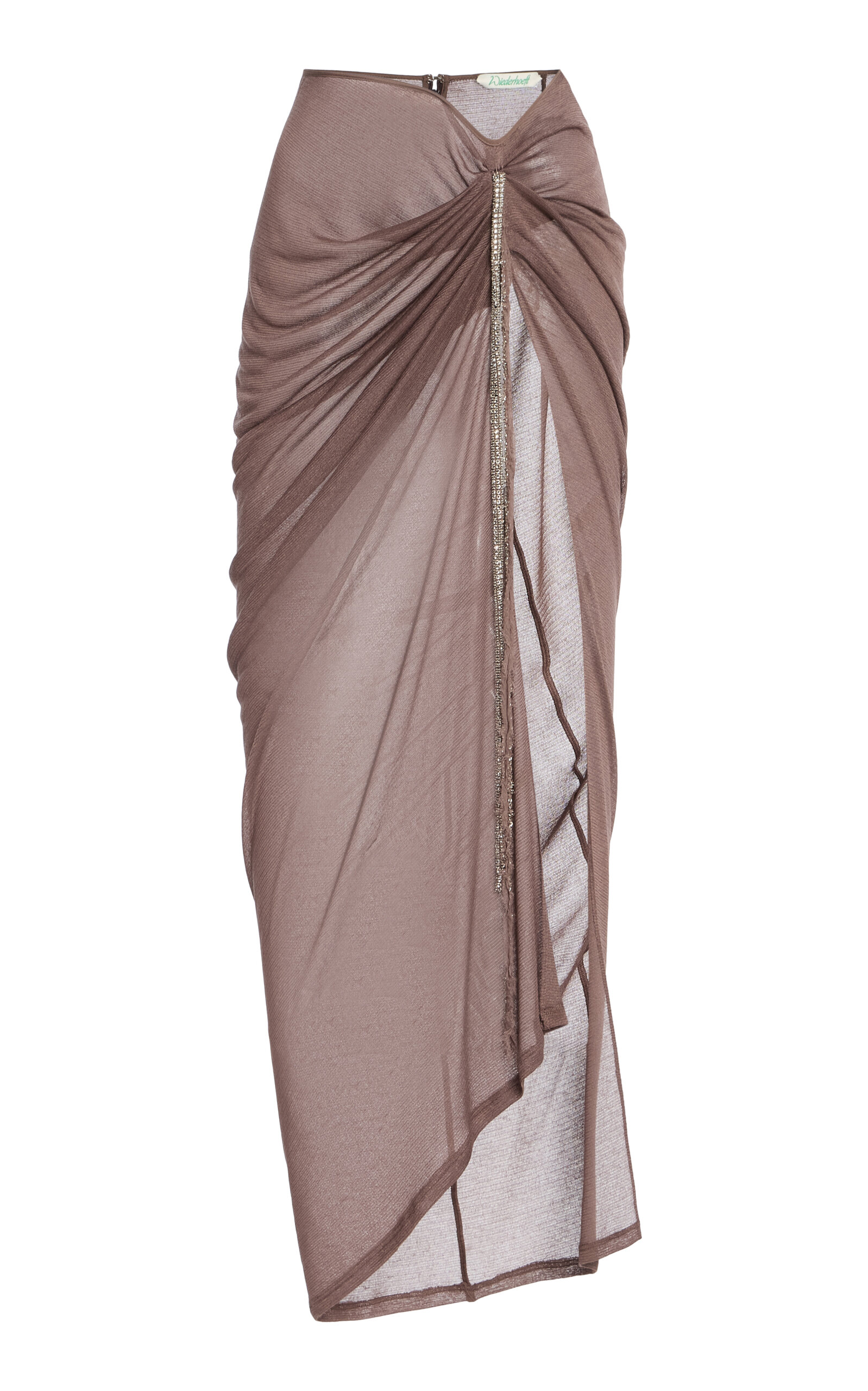 Wiederhoeft Draped Crepe Mesh Skirt