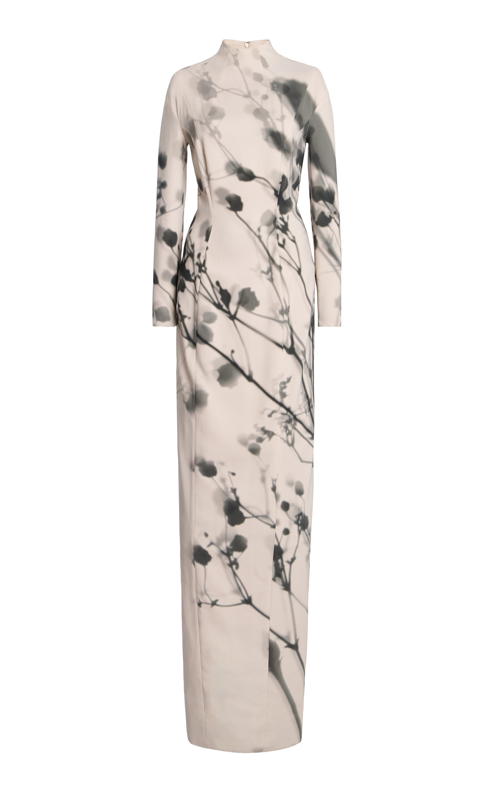 Wiederhoeft Floor-Length Room Dress In Baby’s Breath Shadow Print - Print