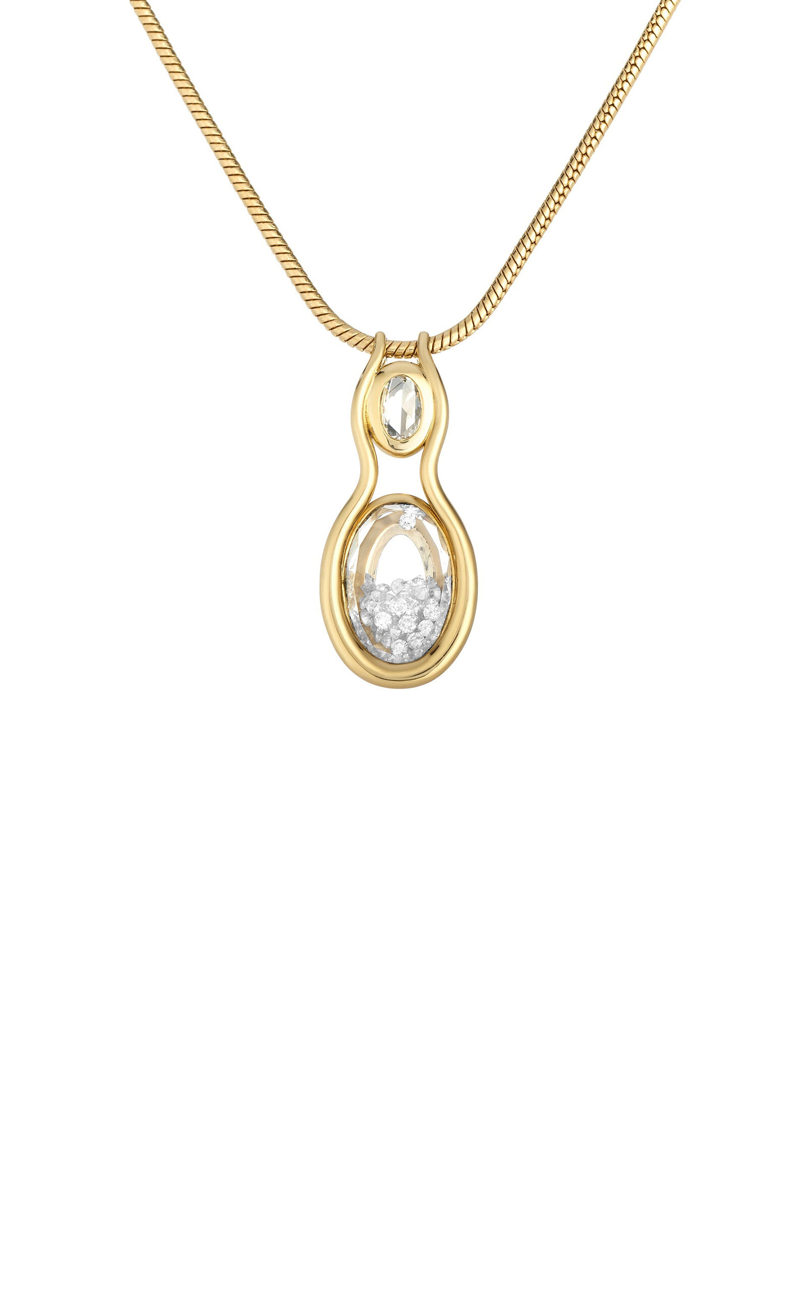 Moritz Glik Rastro 18k Yellow Gold Diamond Necklace In Gold