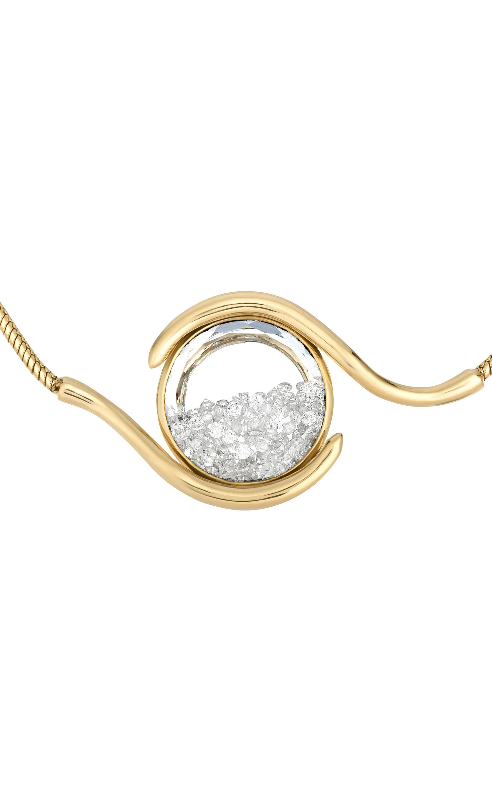 Moritz Glik Clave 18k Yellow Gold Diamond Necklace In Gold