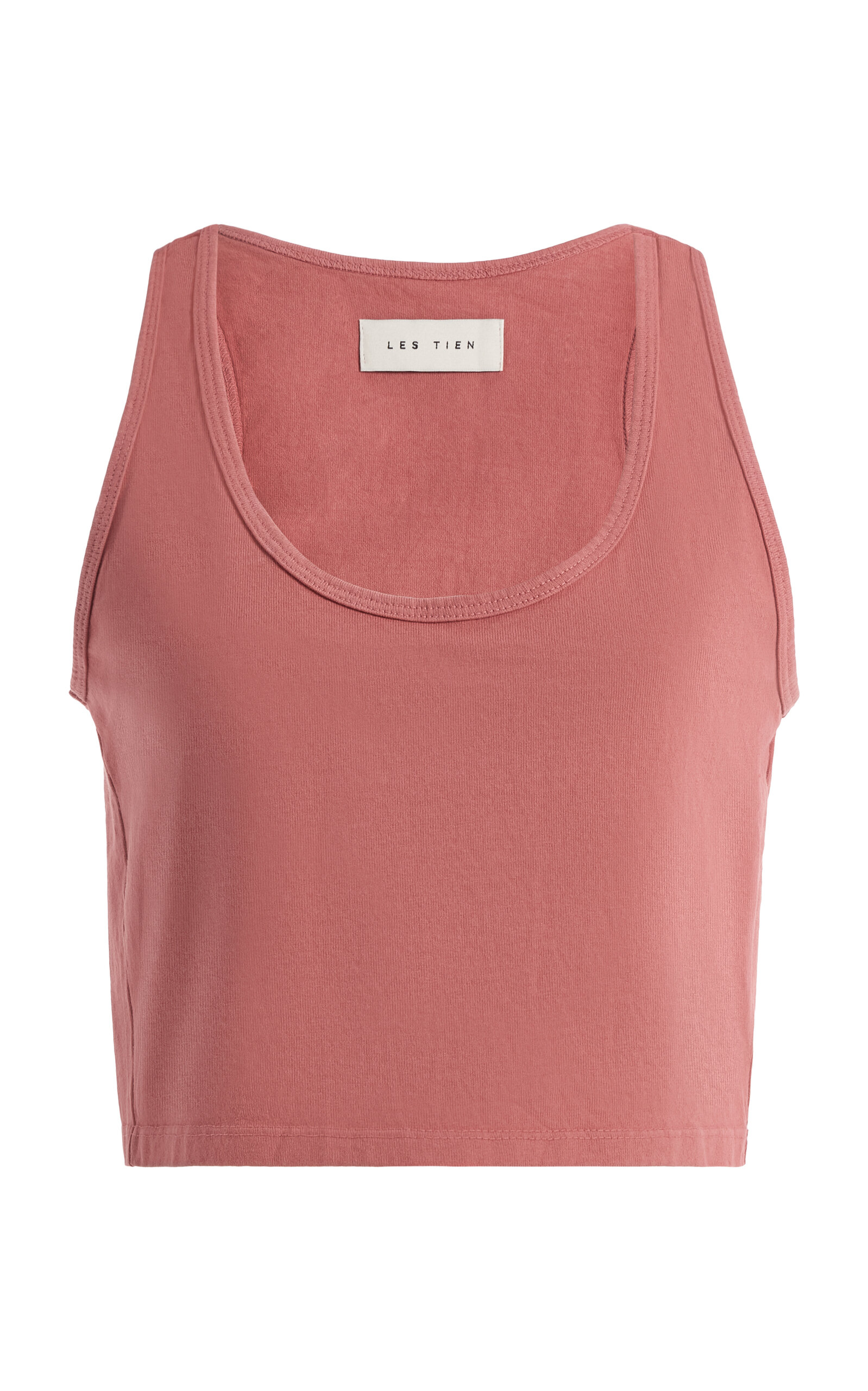 Les Tien Kerry Cropped Cotton Tank Top