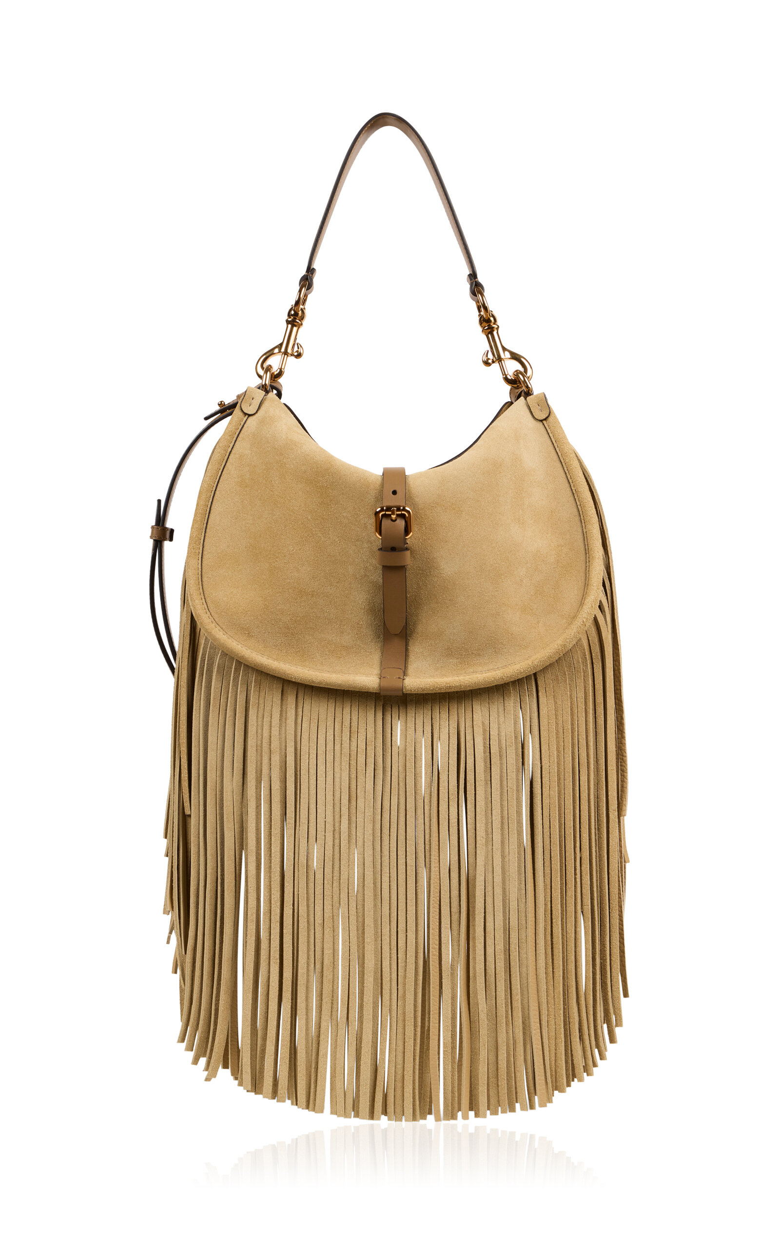 Etro Medium Pony Crossbody with Fringe - Tan - OS