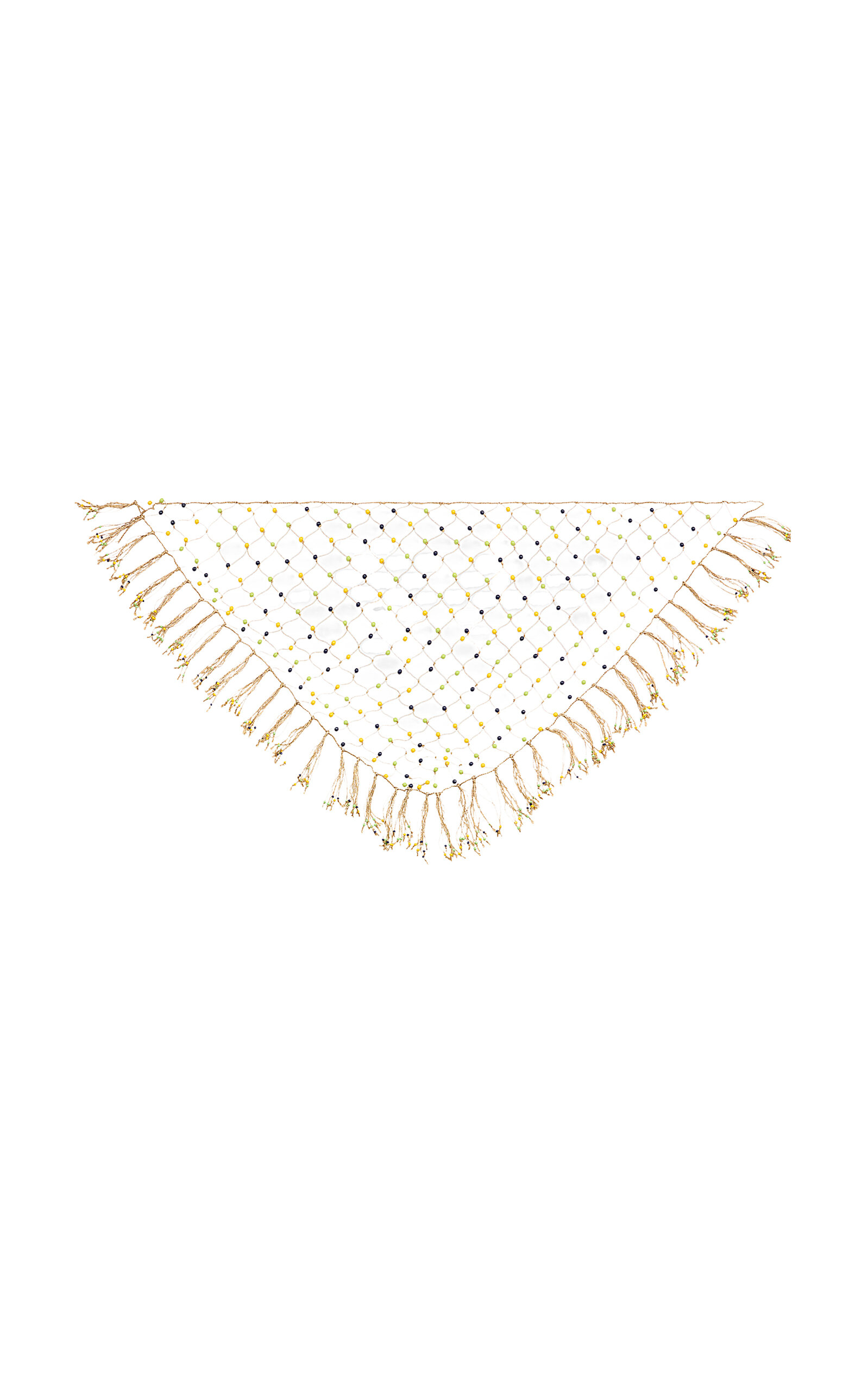 Etro Beaded Net Bandana In Yellow