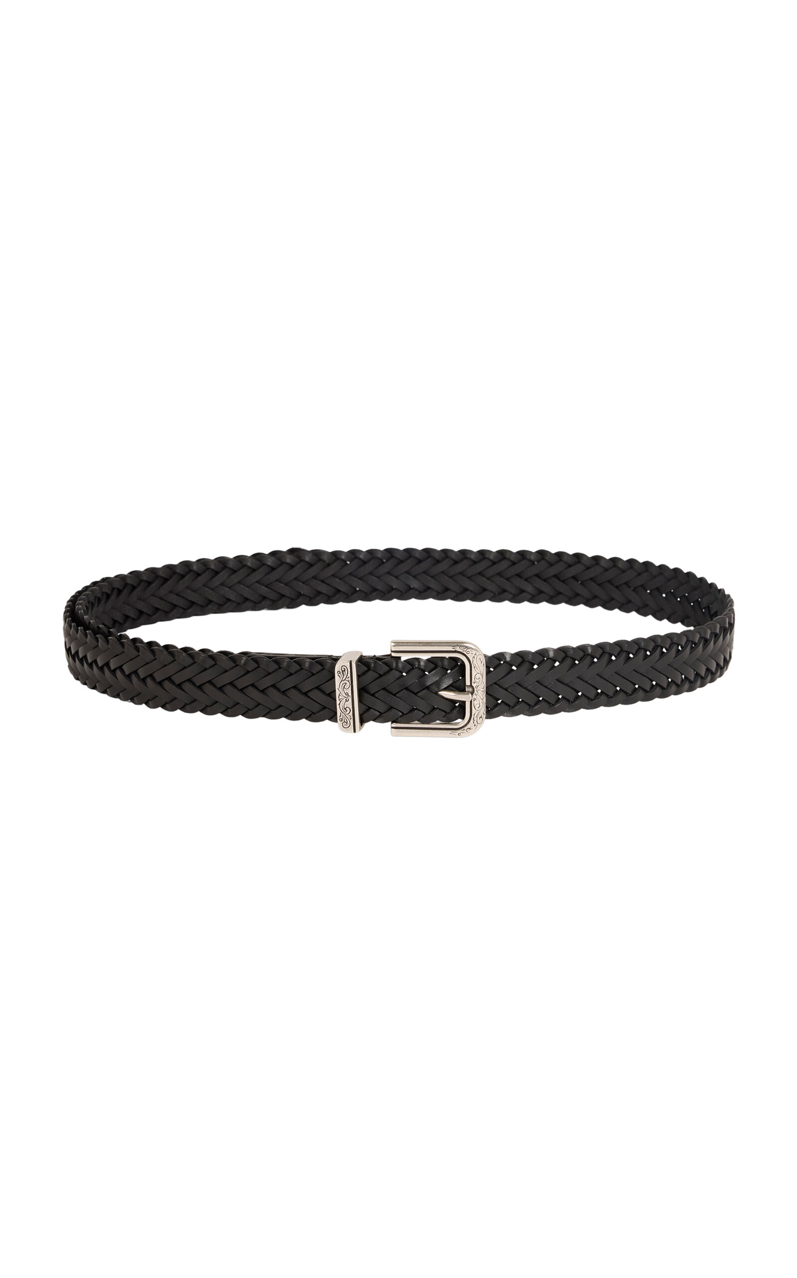 Etro Woven Leather Belt - Black