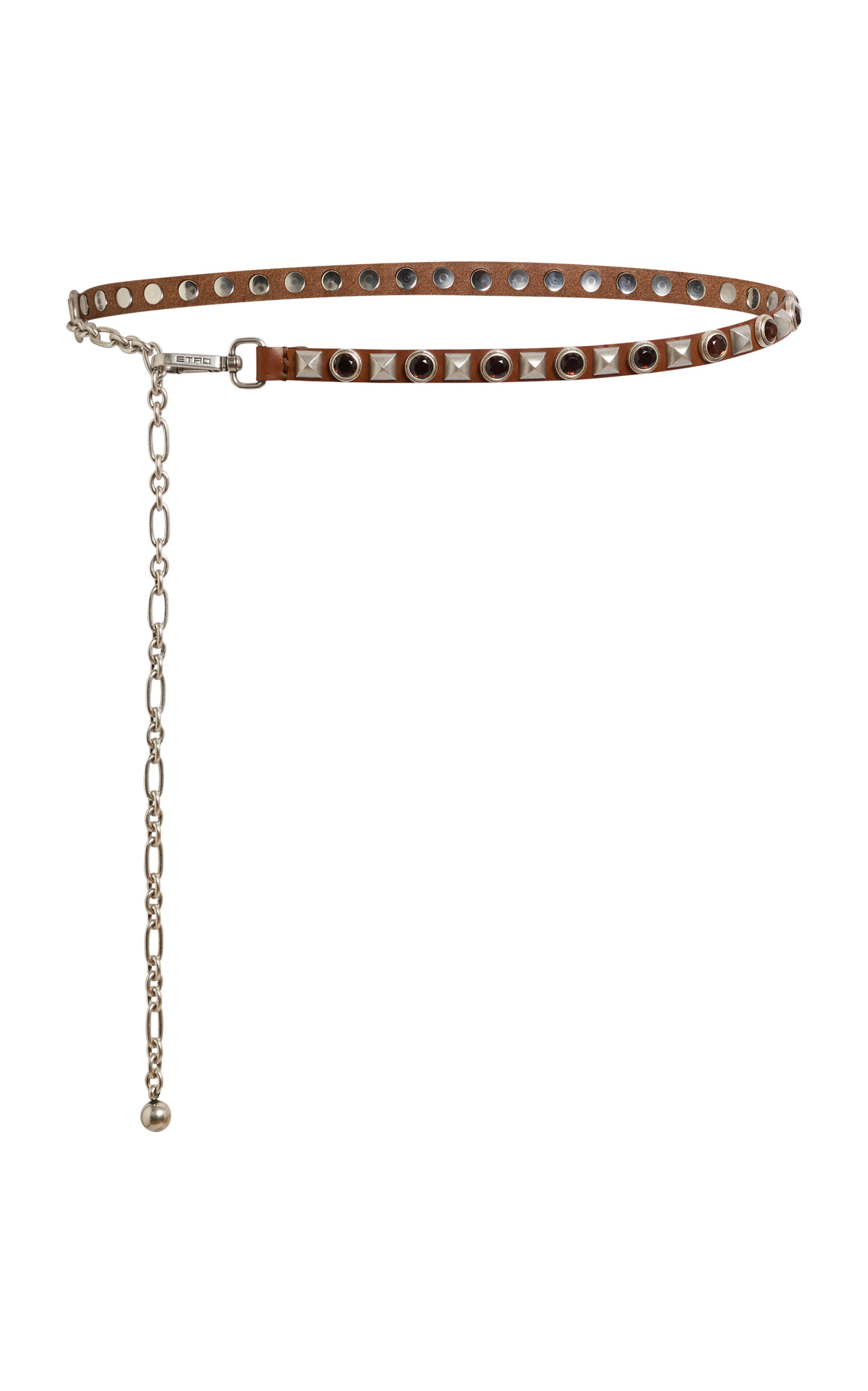 Etro Studded Belt - Brown
