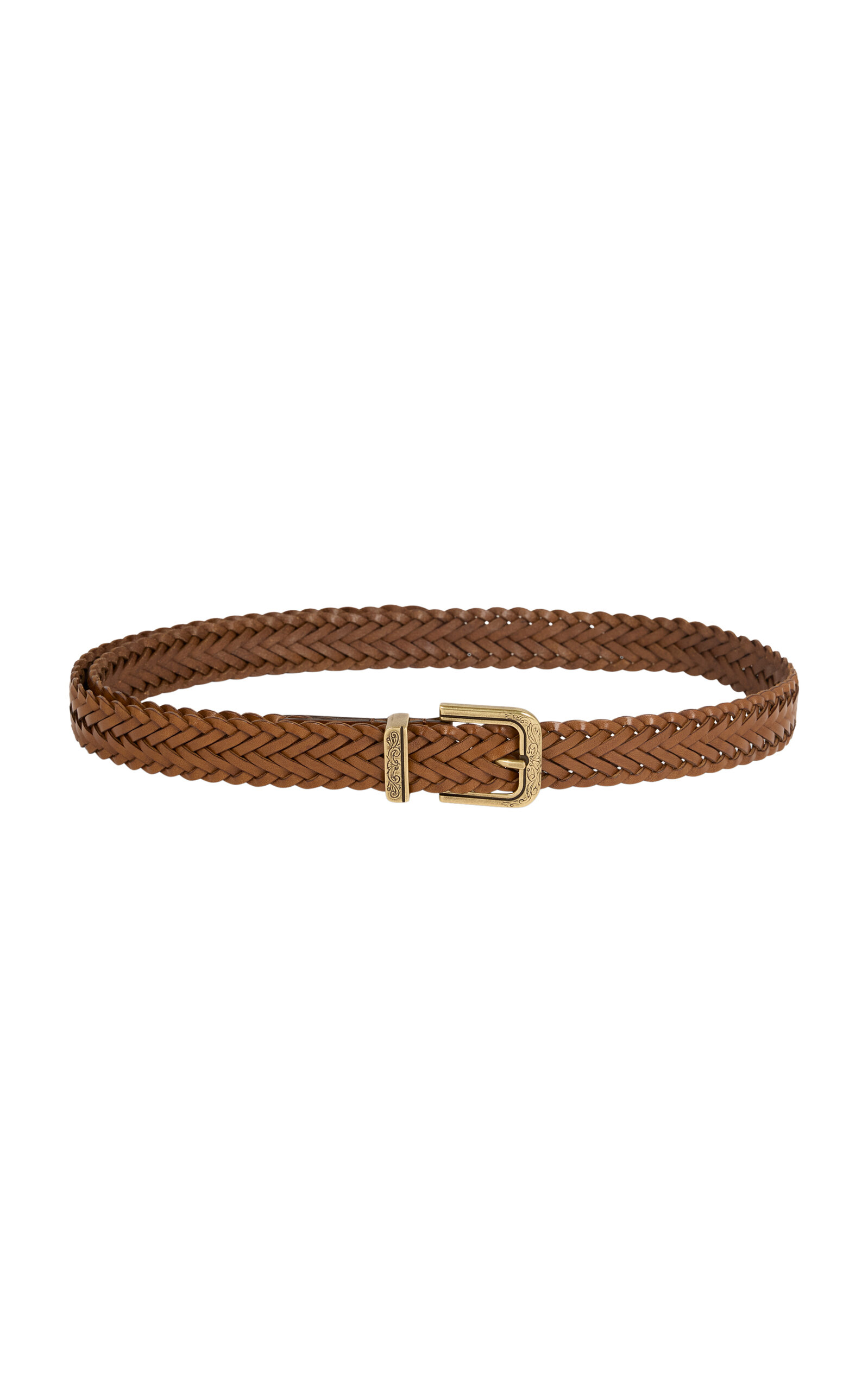 Etro Woven Leather Belt - Brown - XL
