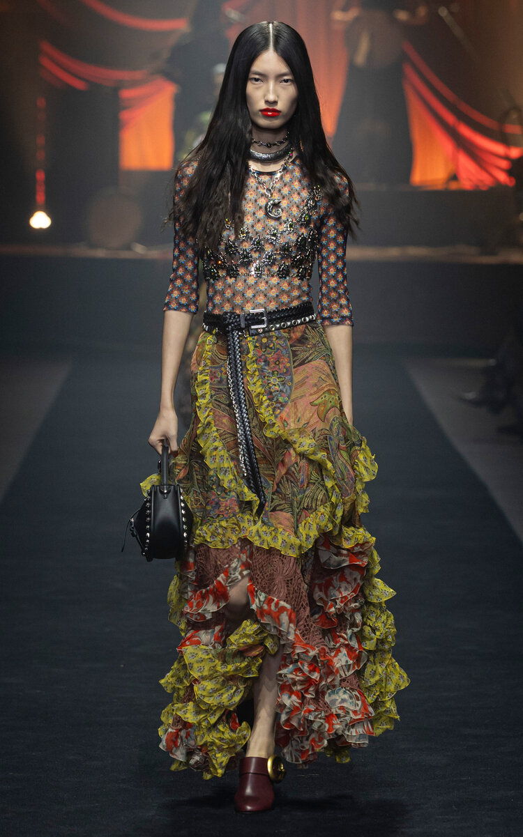 Etro Jeweled Chainmail Top - Metallic - XL