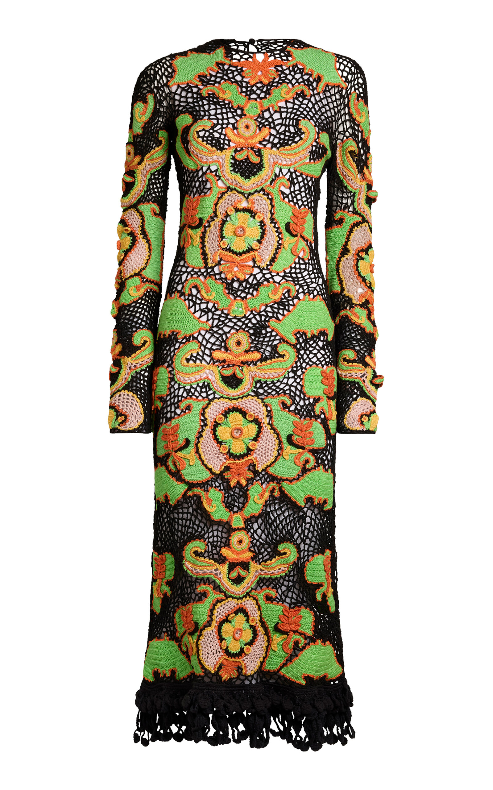 Etro Crocheted Cotton Midi Dress - Multi