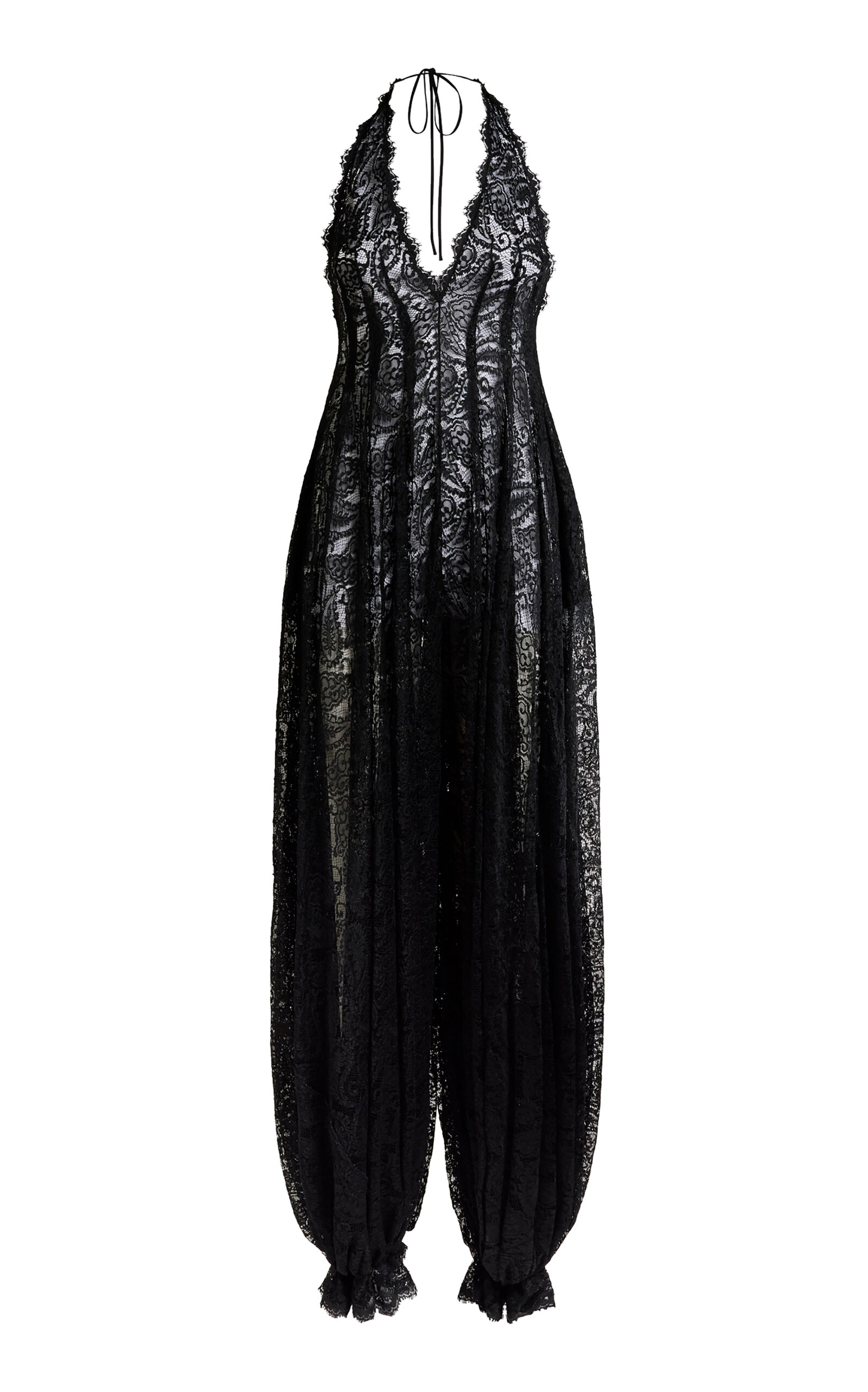 Etro Lace Balloon-leg Jumpsuit In Black