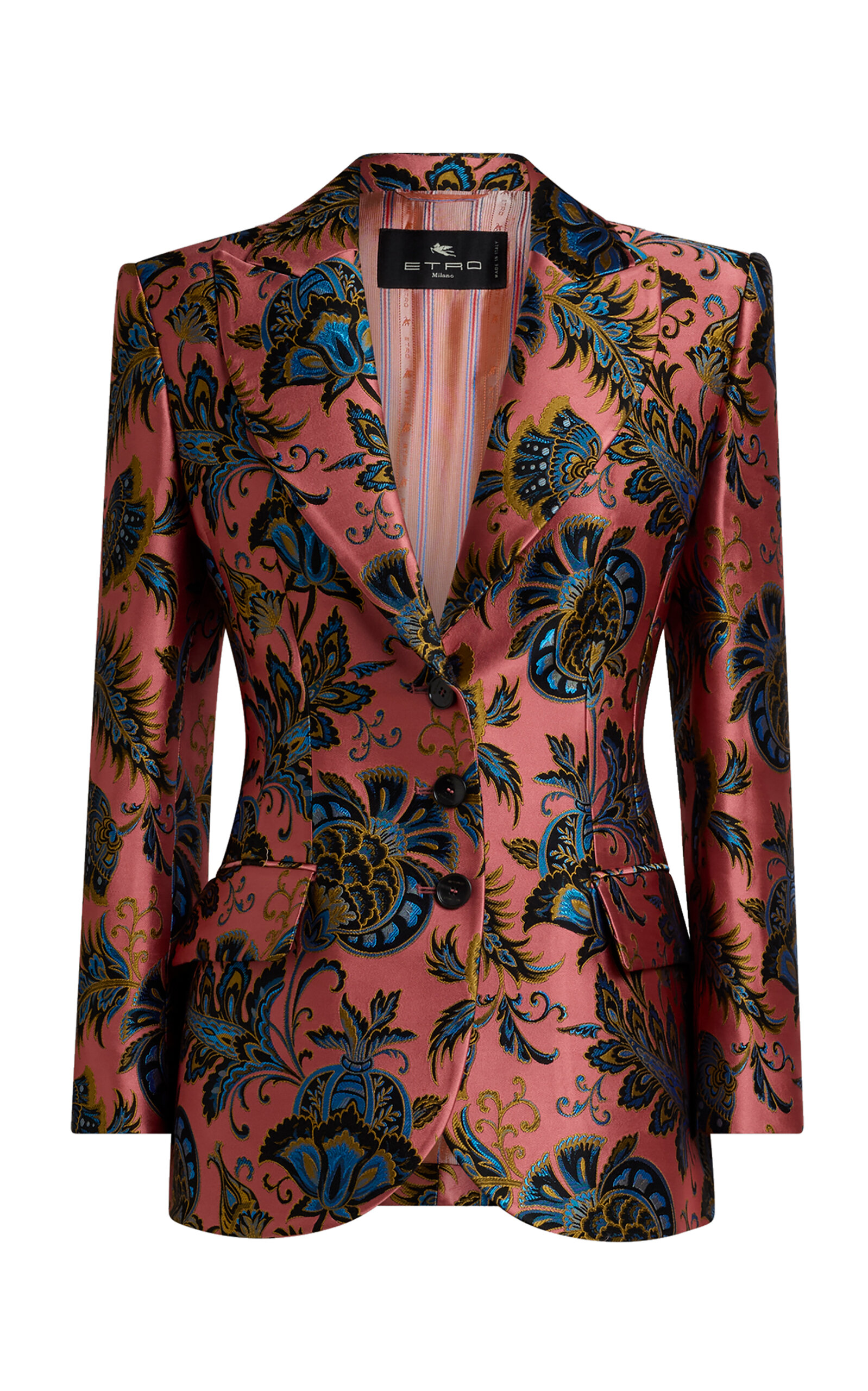 Etro Lightweight Brocade Blazer In Multi
