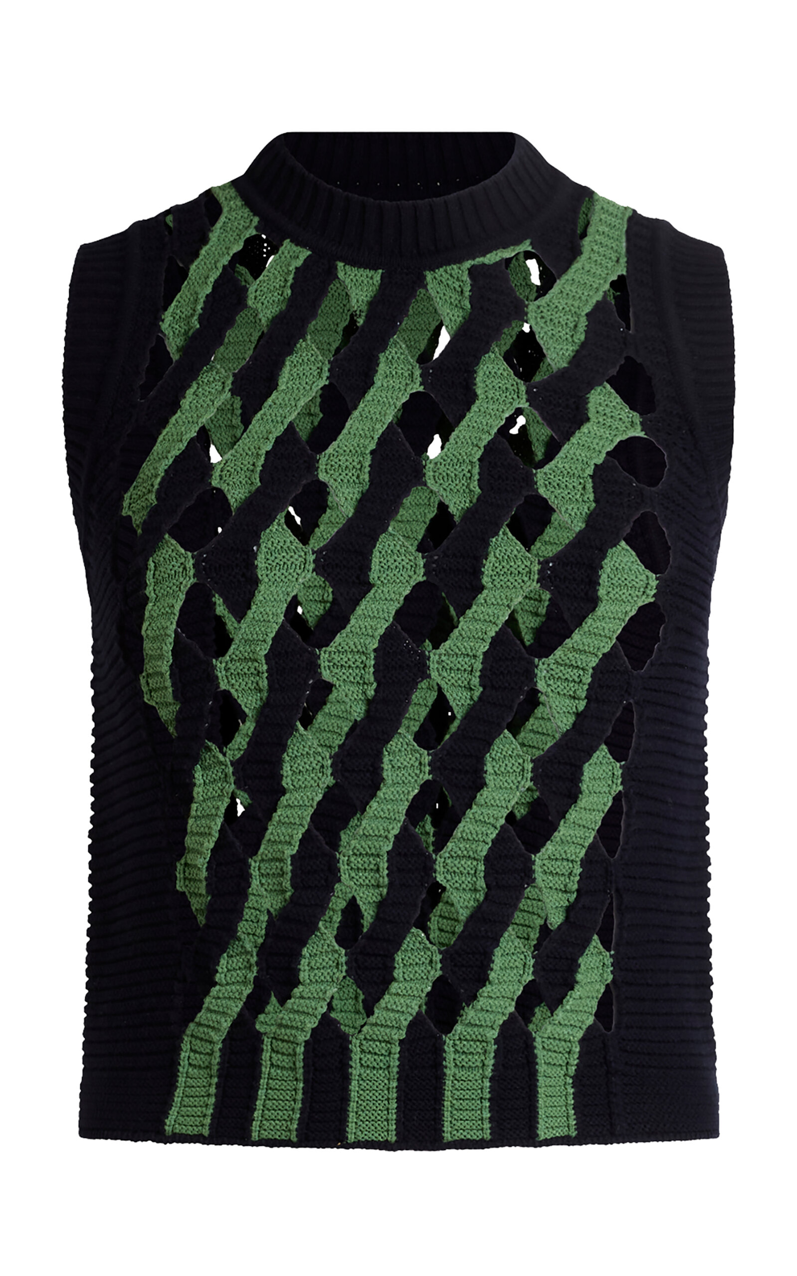 Etro Cutout Knit Vest In Multi