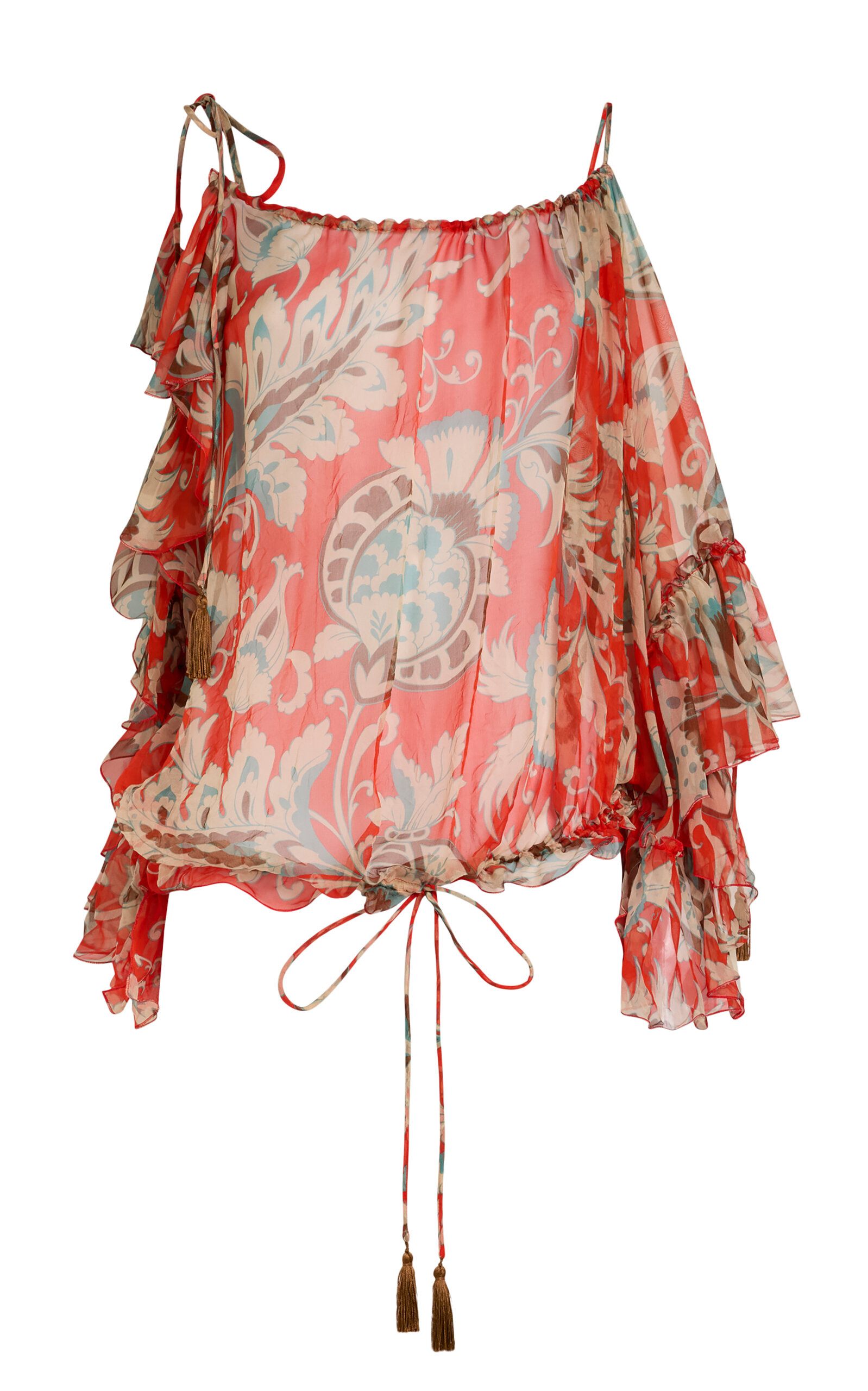 Etro Off-The-Shoulder Silk Top