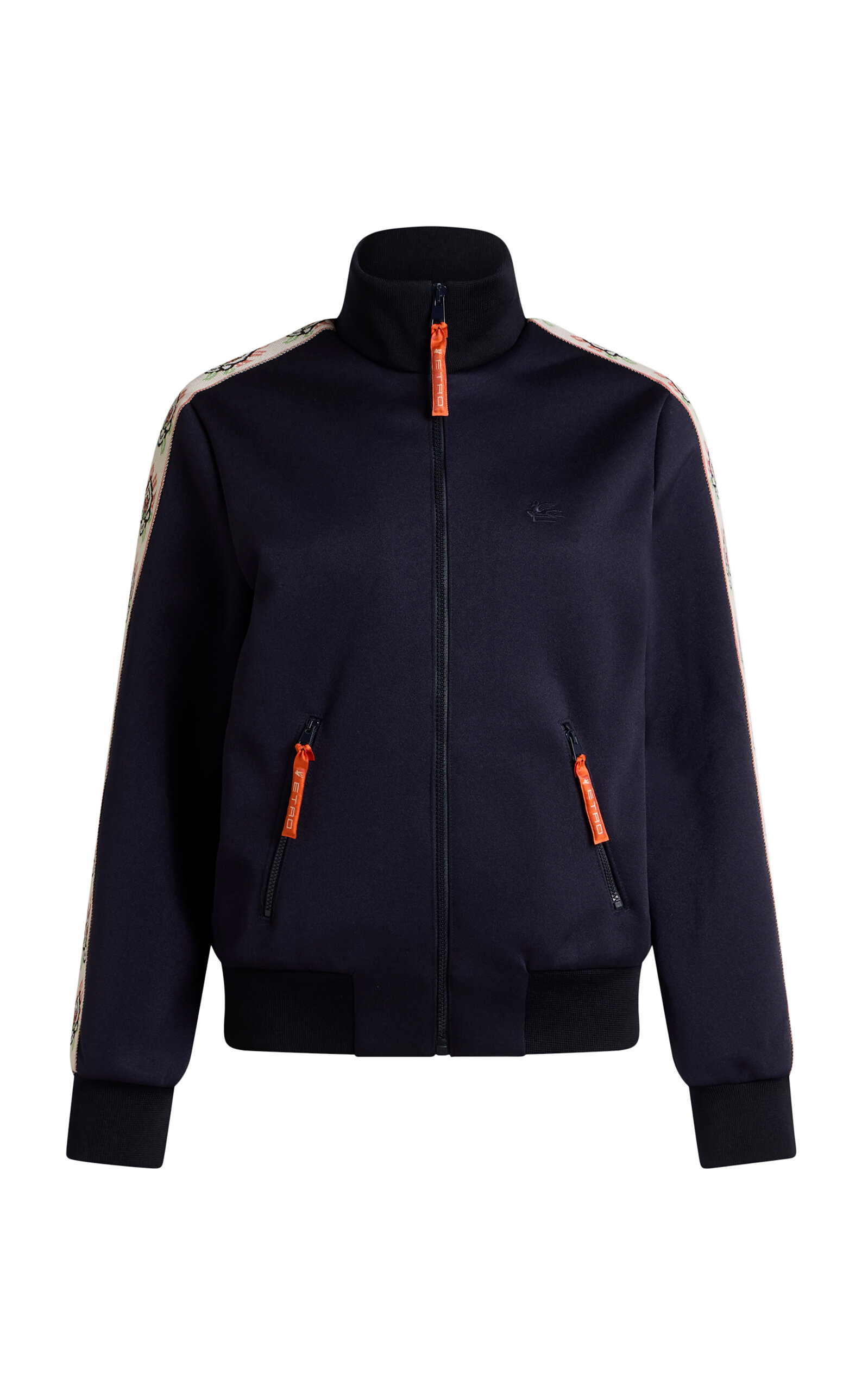 Etro Zipped Scuba Track Jacket In Blue