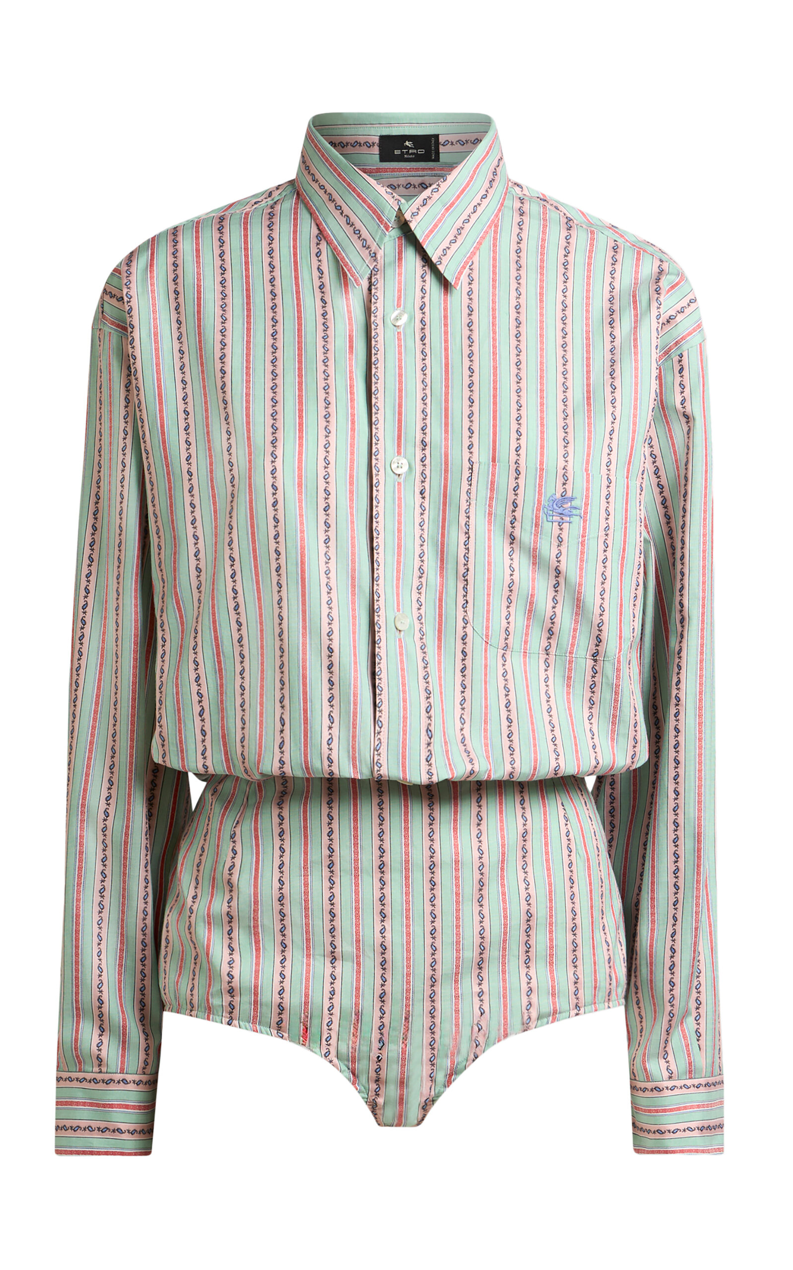 Etro Printed Cotton Body Shirt In Multi