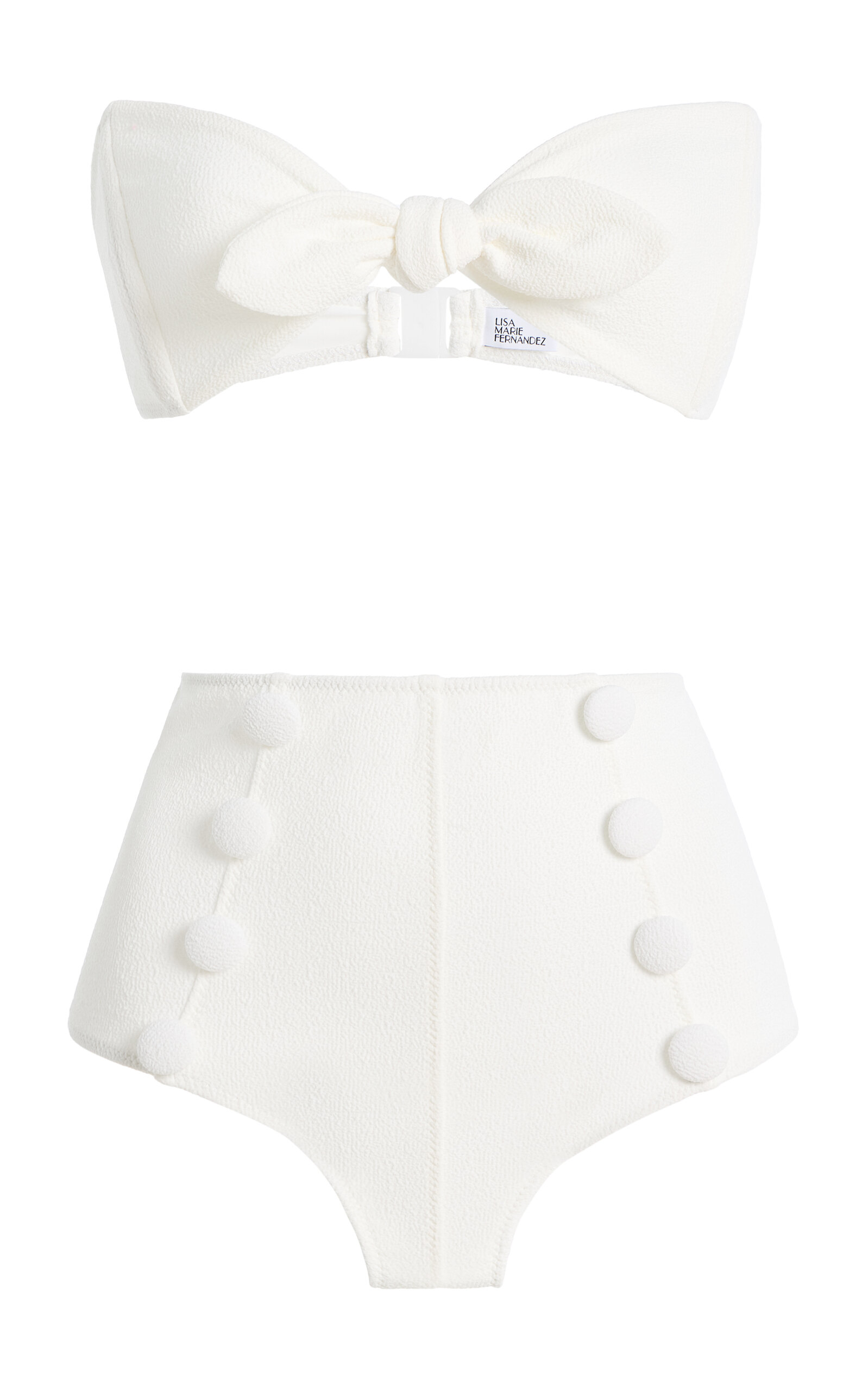 Lisa Marie Fernandez Poppy High-Waist Jacquard Bikini