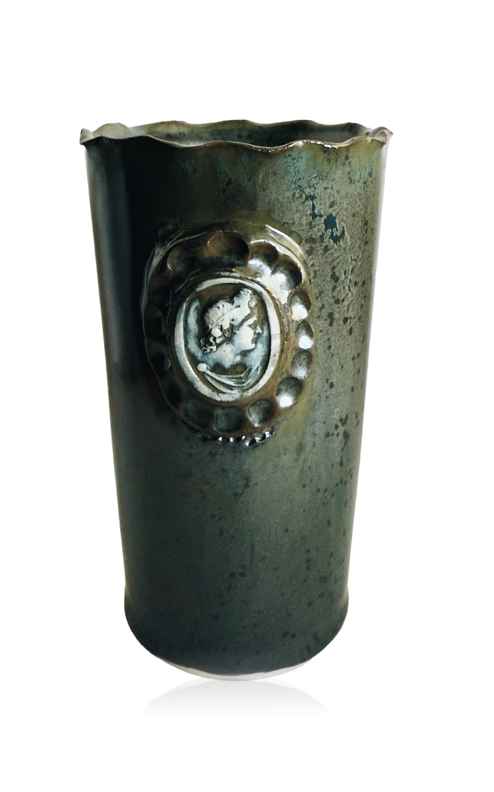 Jeanette Morrow Perseus Heather Vase - Dark Green