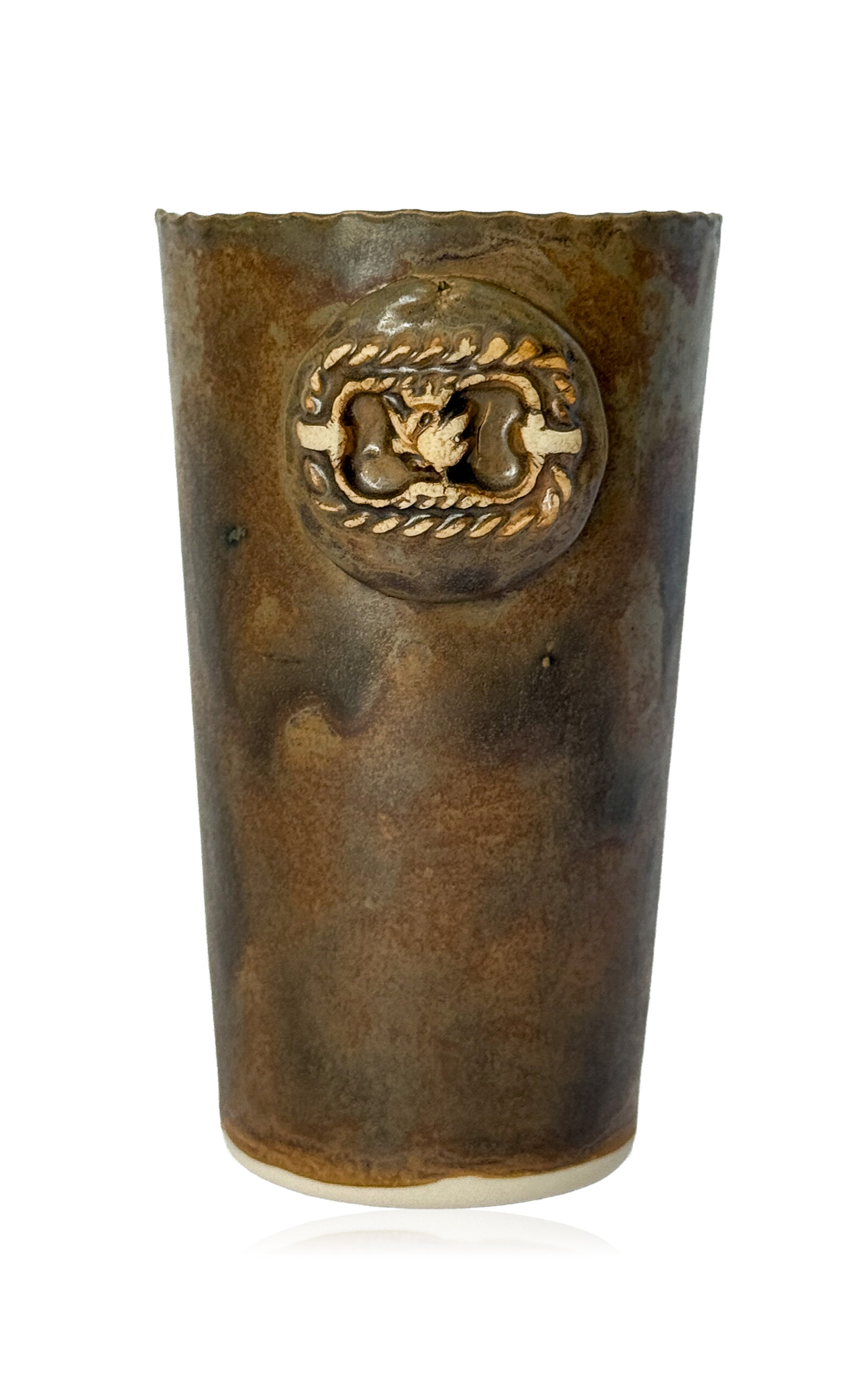 Jeanette Morrow Dancing Swan Heather Vase - Brown