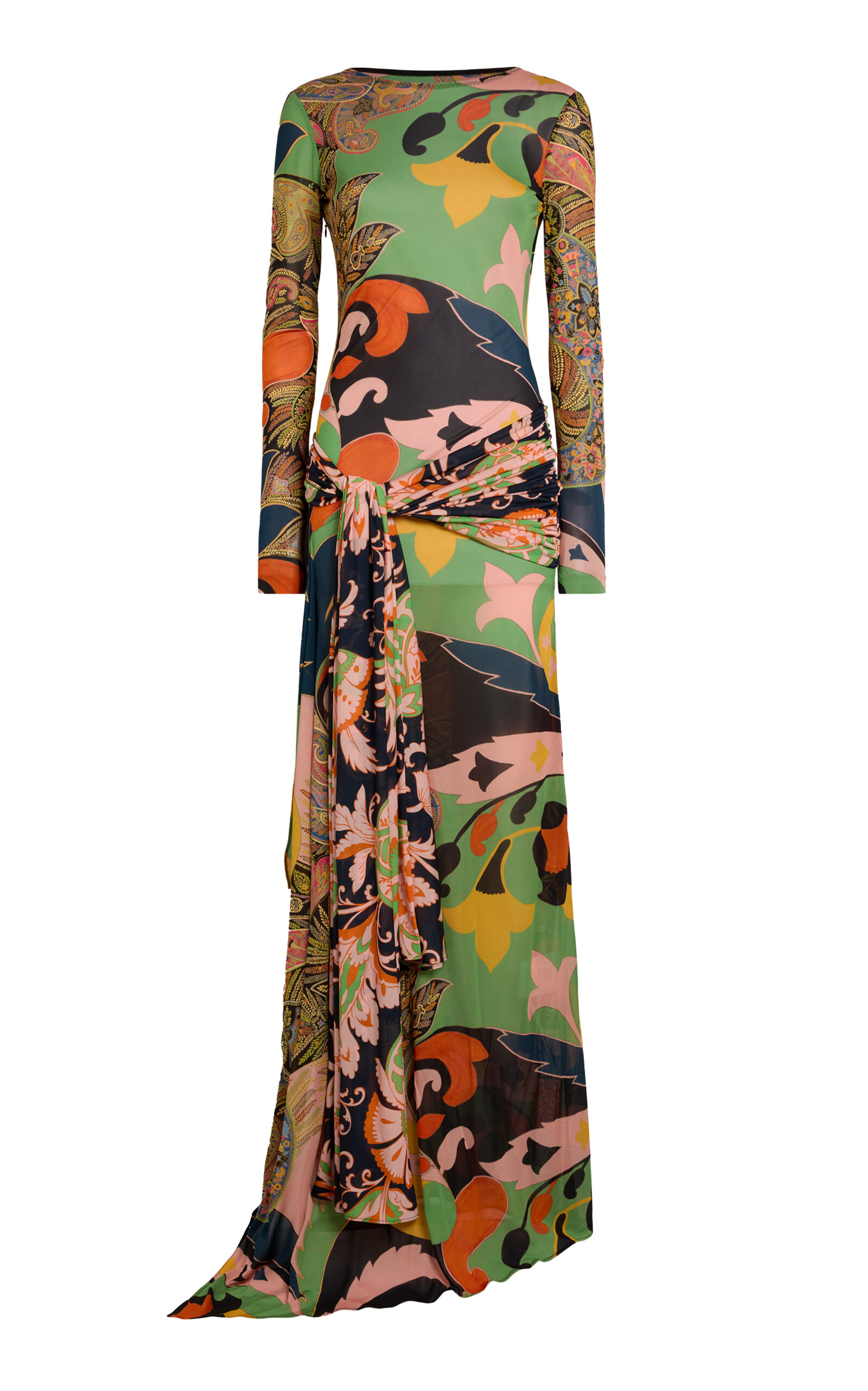 Etro Belted Georgette Maxi Dress - Multi