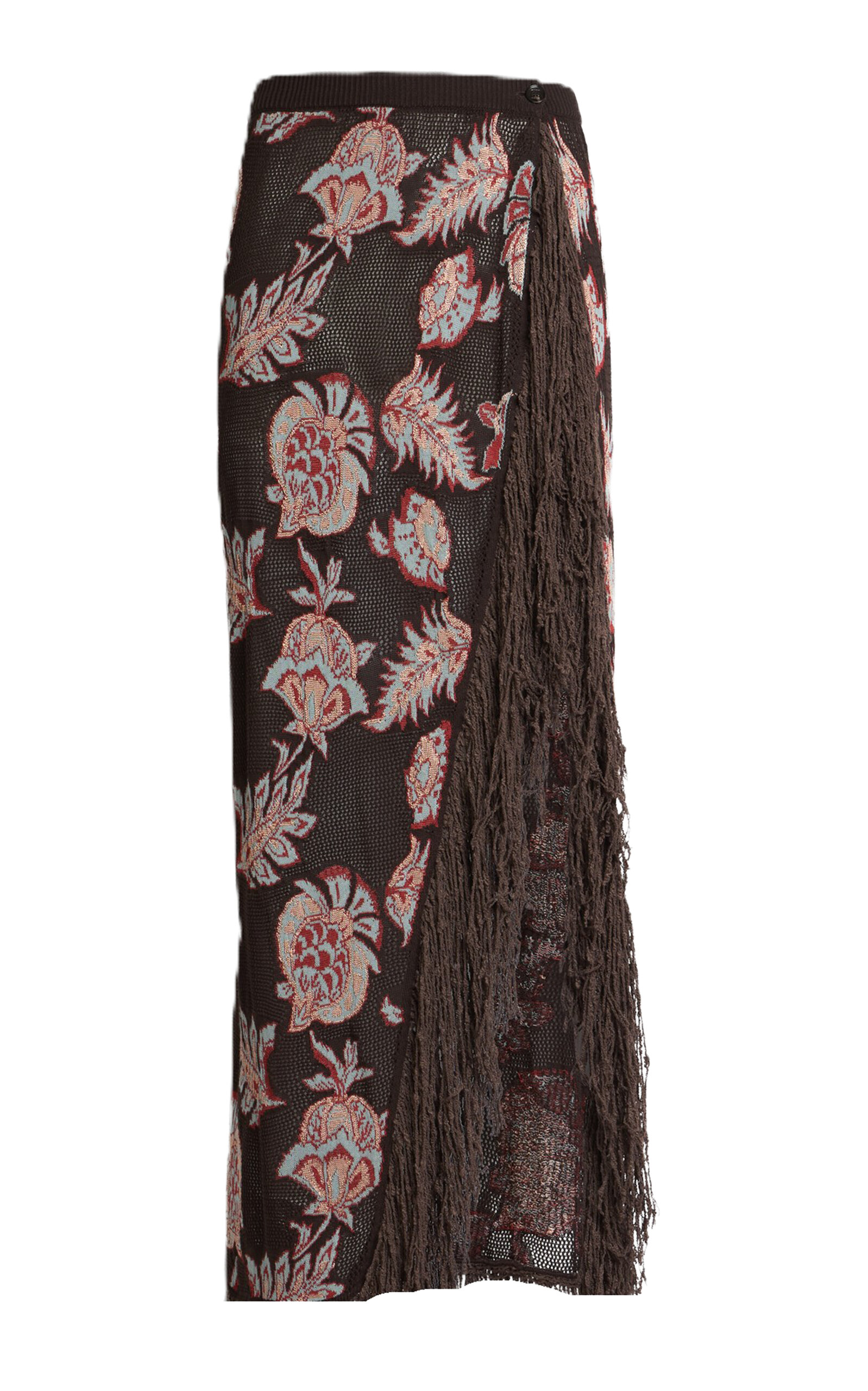 Etro Fringed Knit Maxi Skirt - Multi