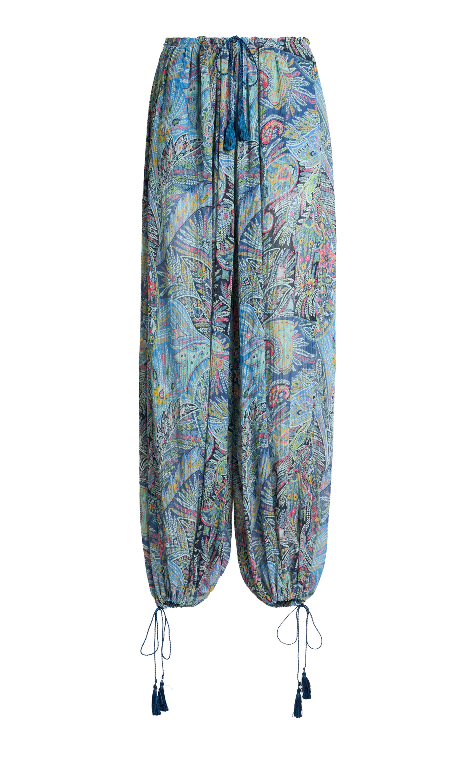 Etro Crepe Balloon Pants In Blue