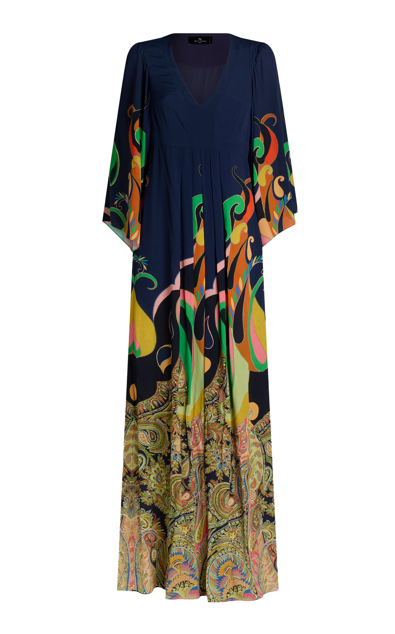 Etro Printed Crepe Maxi Dress In Multi