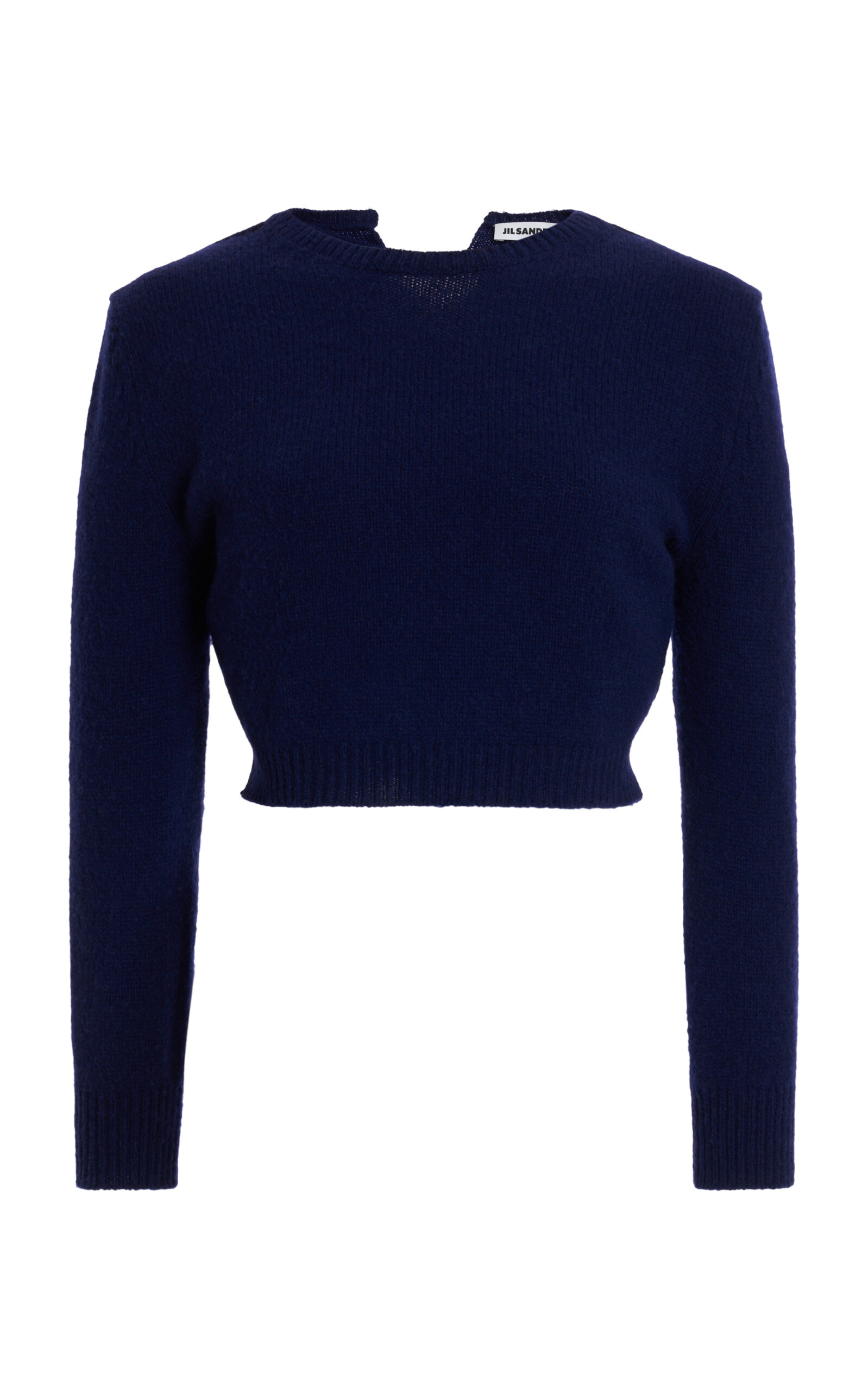 Jil Sander Wool-Blend Cropped Sweater - Blue
