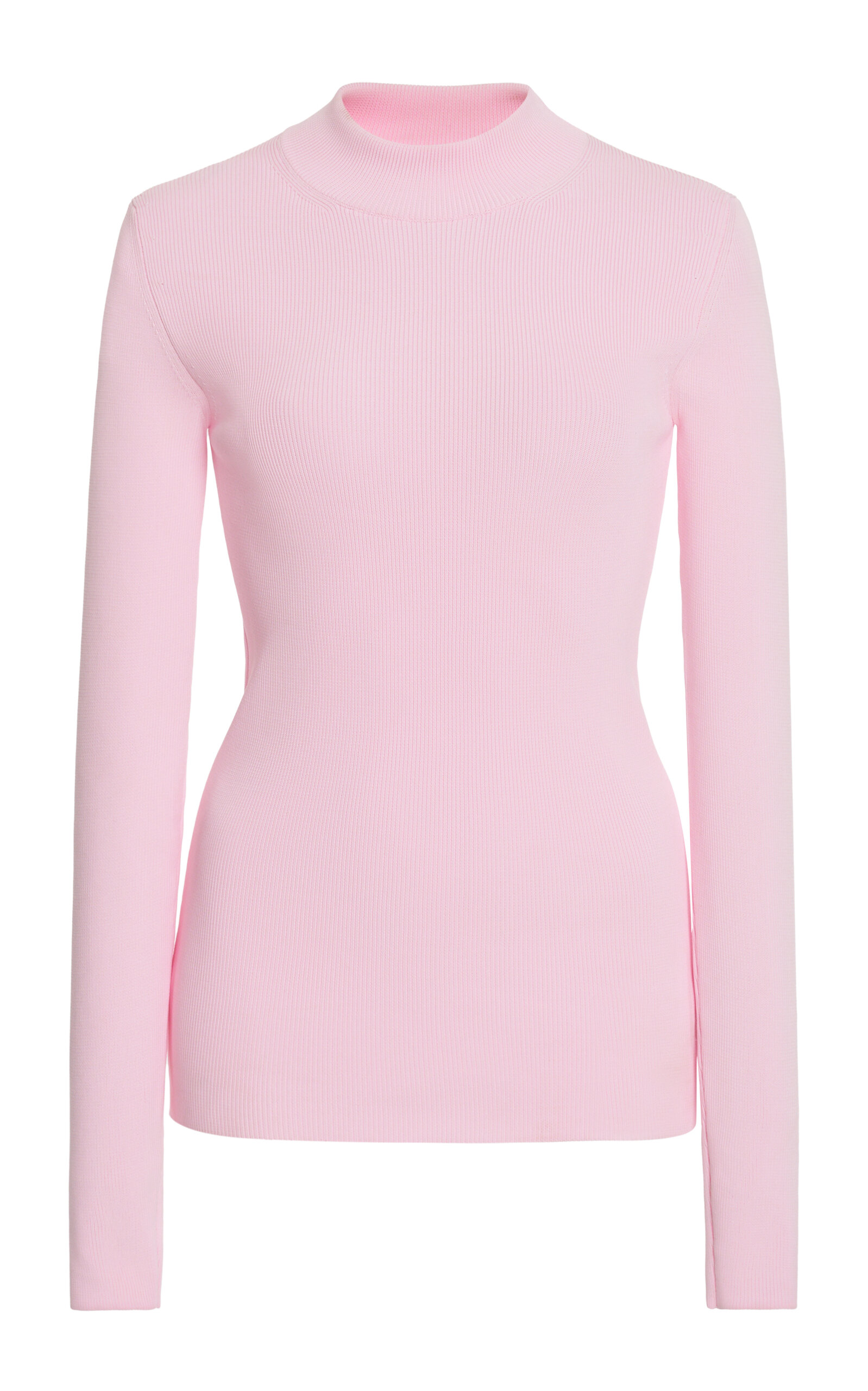 Jil Sander Knit Mock Neck Sweater In Pink
