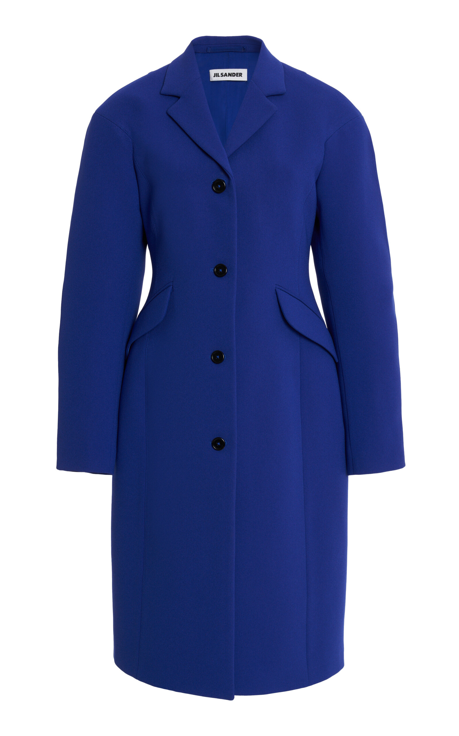 Jil Sander Sculpted Single-breast Coat In Blue