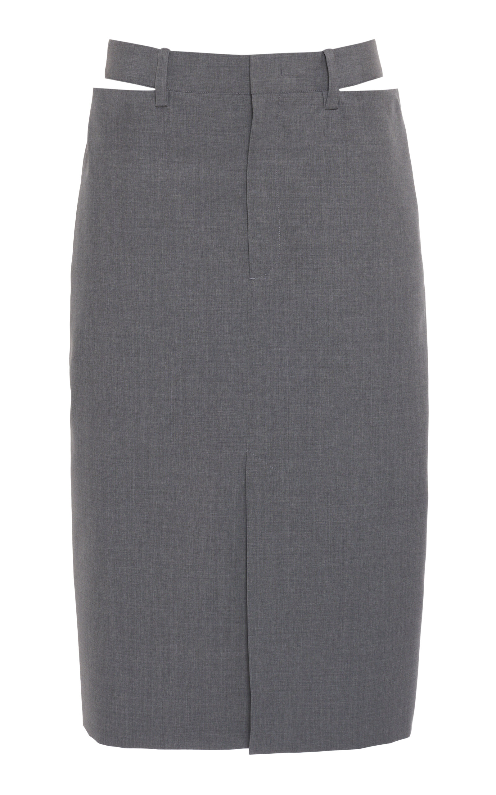 Jil Sander High-Waisted Wool Pencil Skirt - Grey