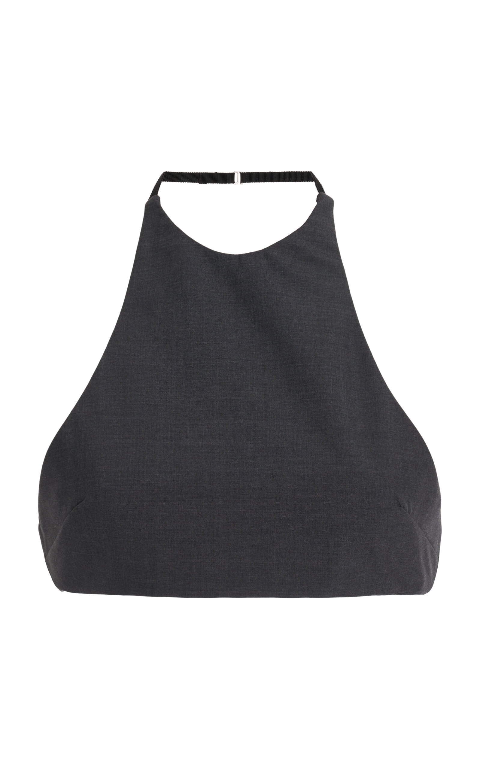 Jil Sander Cropped Wool Bra Top - Grey