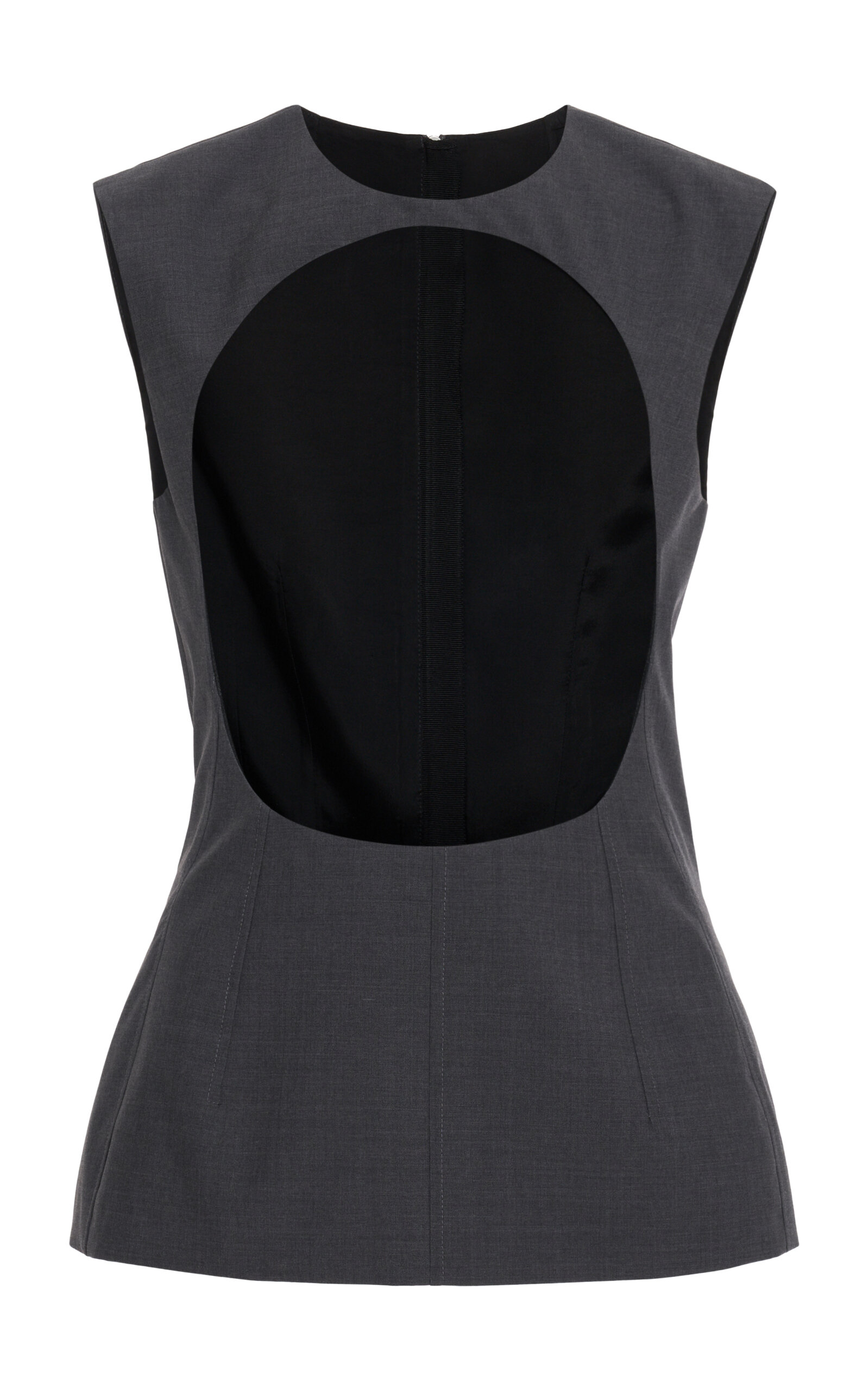 Jil Sander Keyhole Wool Top In Black