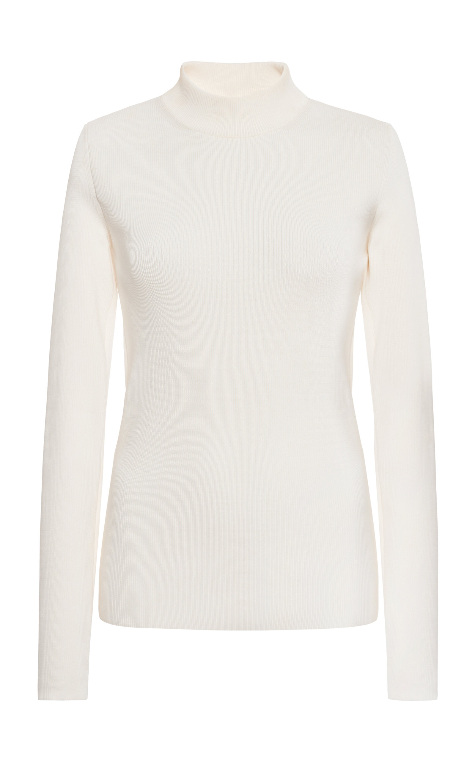 Jil Sander Knit Mock Neck Sweater - White