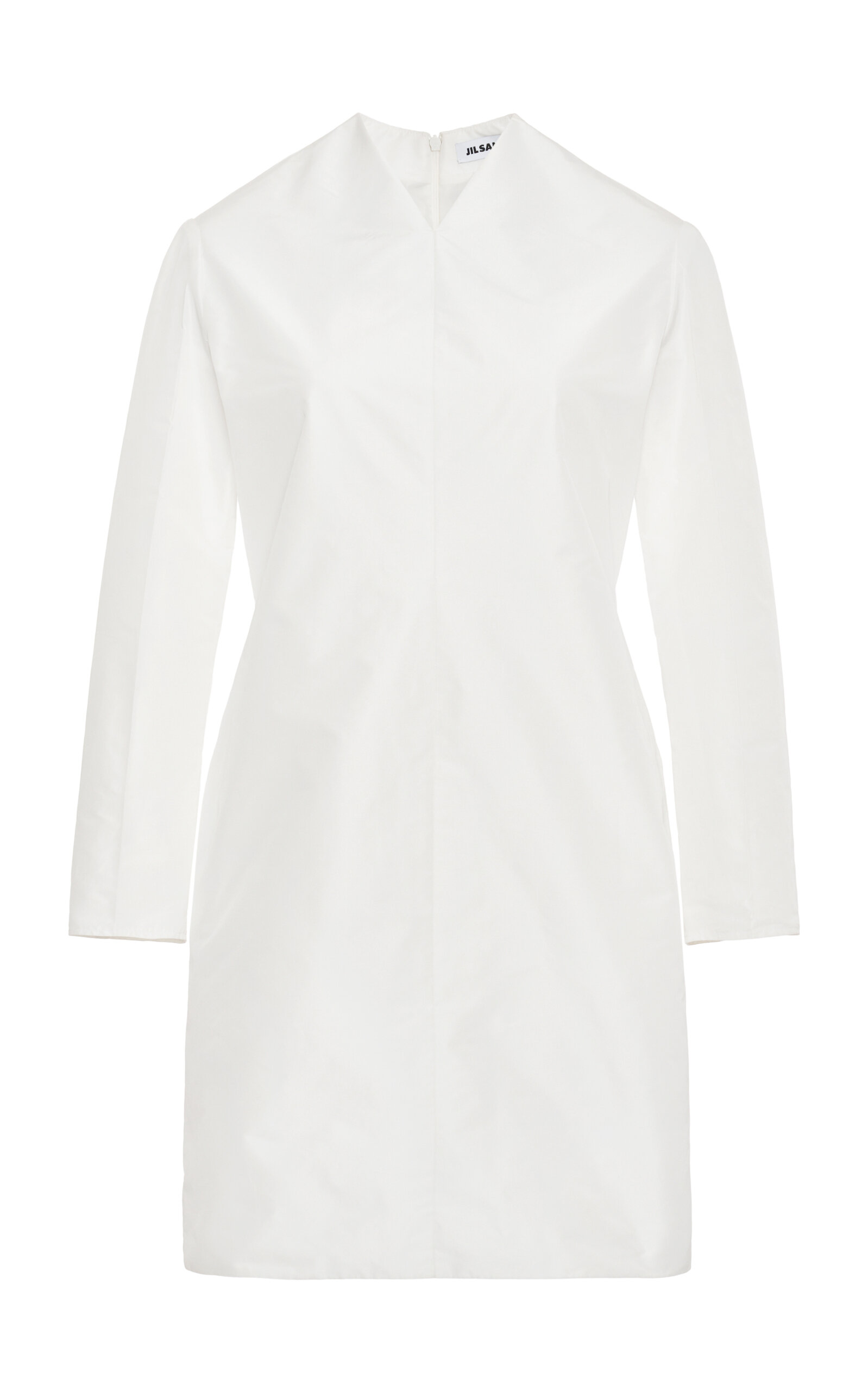 Jil Sander Constructed Shoulder Fitted Mini Dress - White